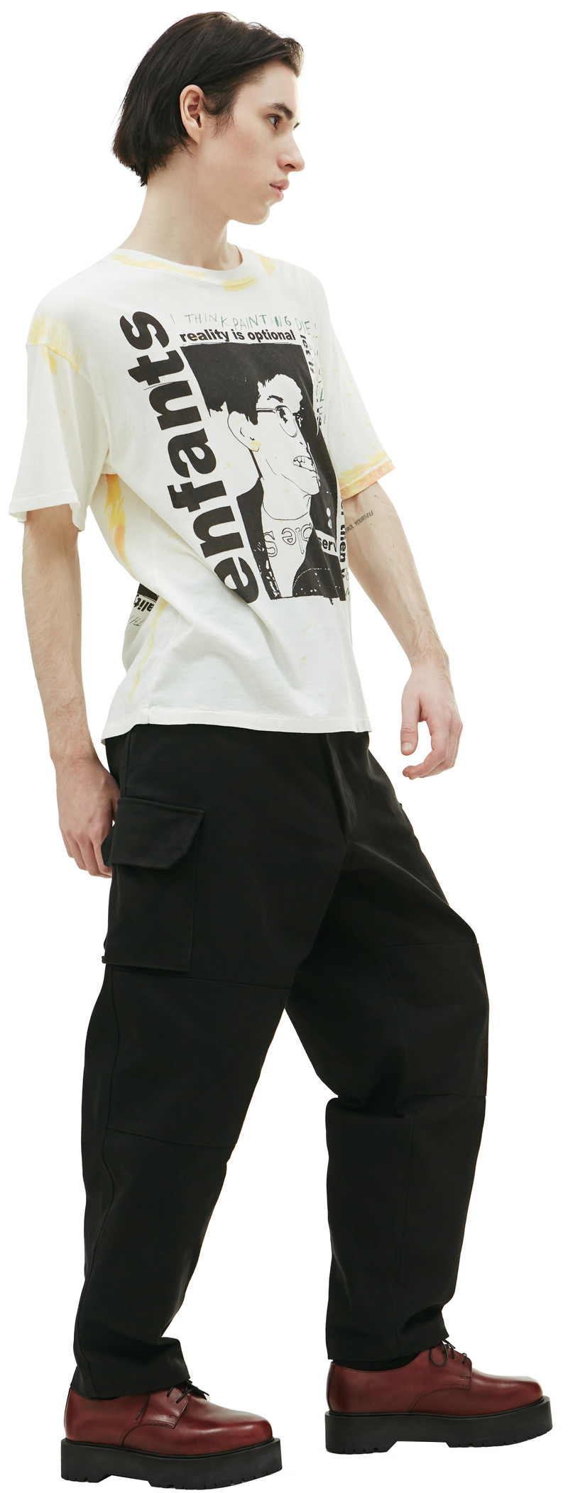 Enfants Riches Déprimés 'REALITY IS OPTIONAL' T-SHIRT WITH PAINT outlook