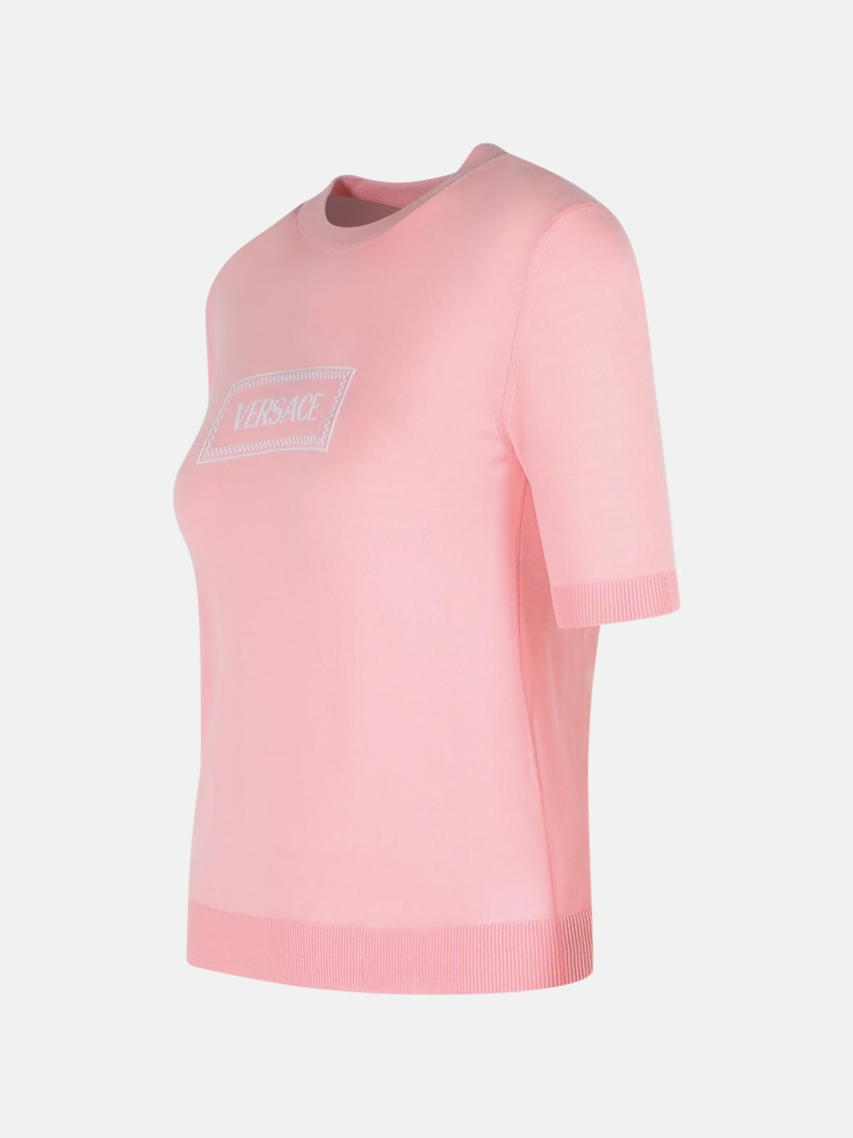 PINK VIRGIN WOOL SWEATER - 2