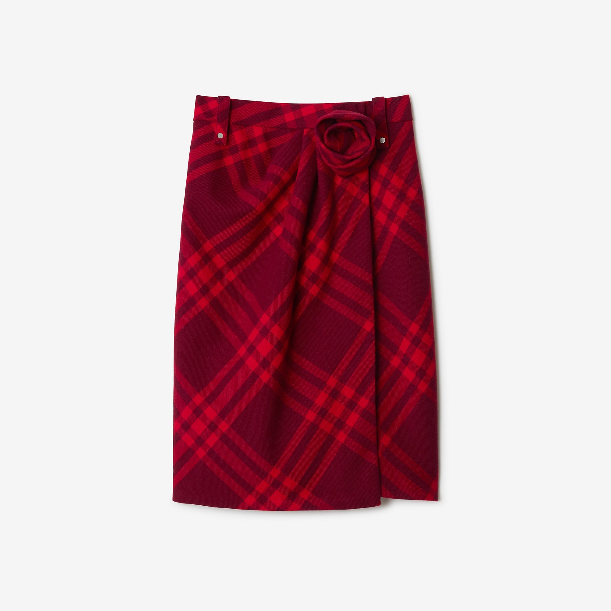 Petite Check Wool Skirt - 1