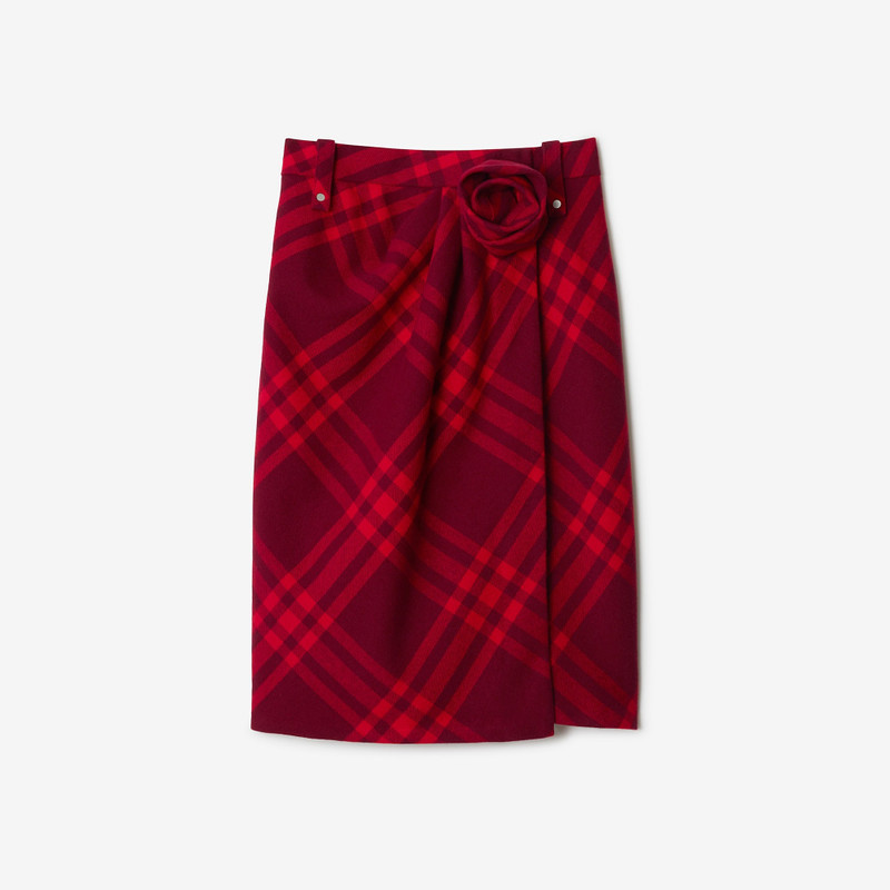 Petite Check Wool Skirt 1