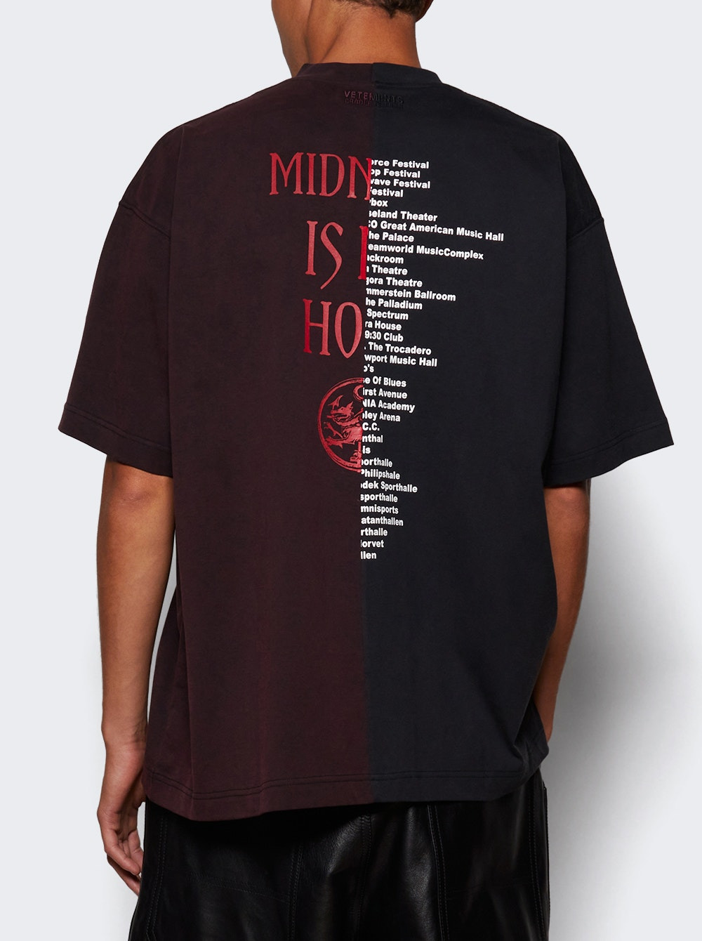 Cut-up Oversized Tee Black And Red - 4