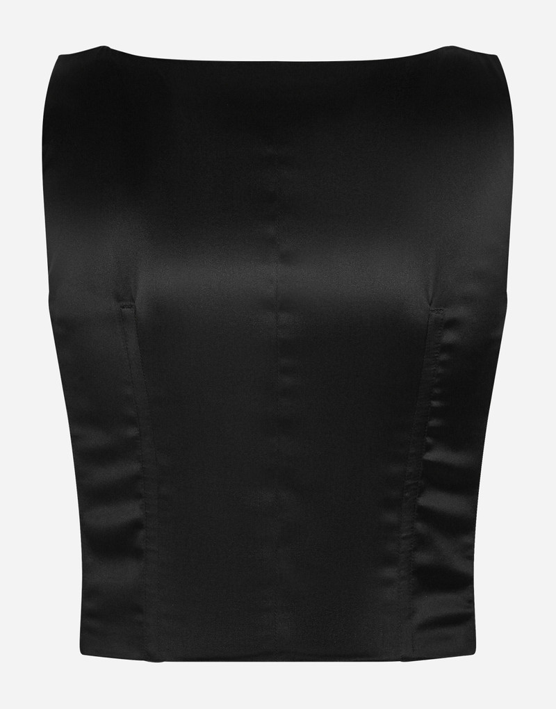 Dolce & Gabbana Double-breasted silk duchesse tuxedo jacket outlook