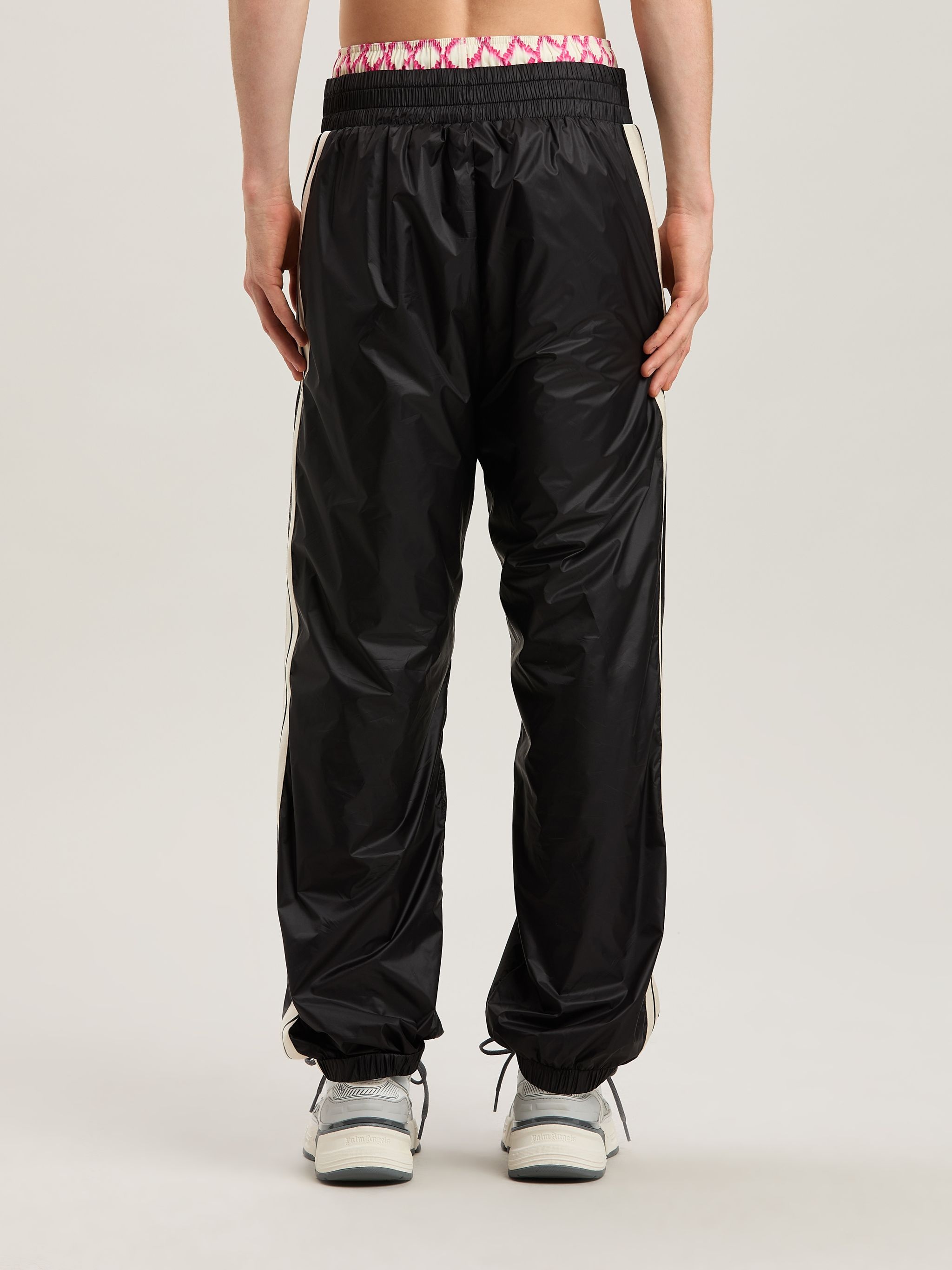 Nylon Track Pants Curved Logo - 5