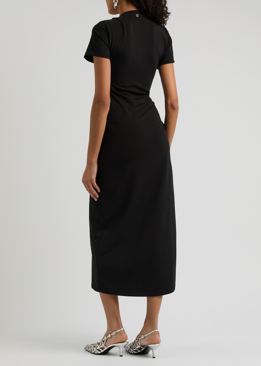 Rabanne Ring-embellished Stretch-cotton Midi Dress - 3
