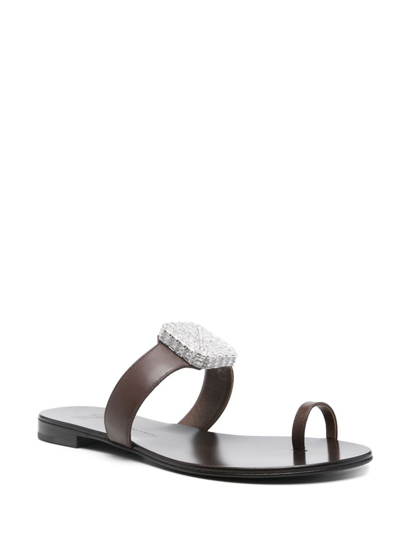 Giuseppe Zanotti leather slides outlook