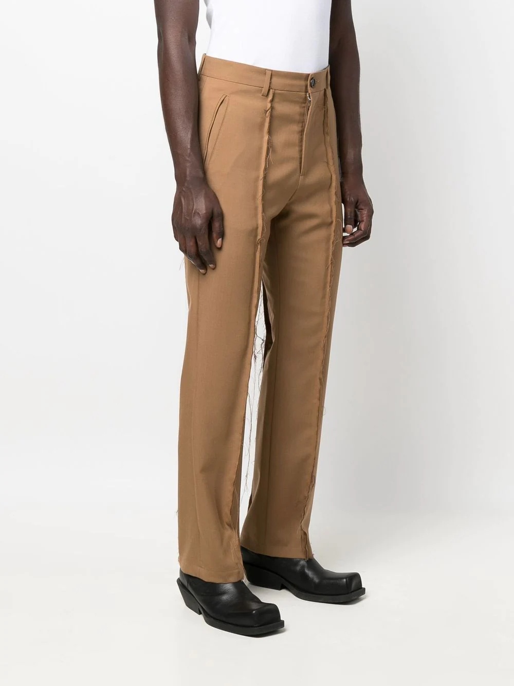 raw-cut edge trousers - 3