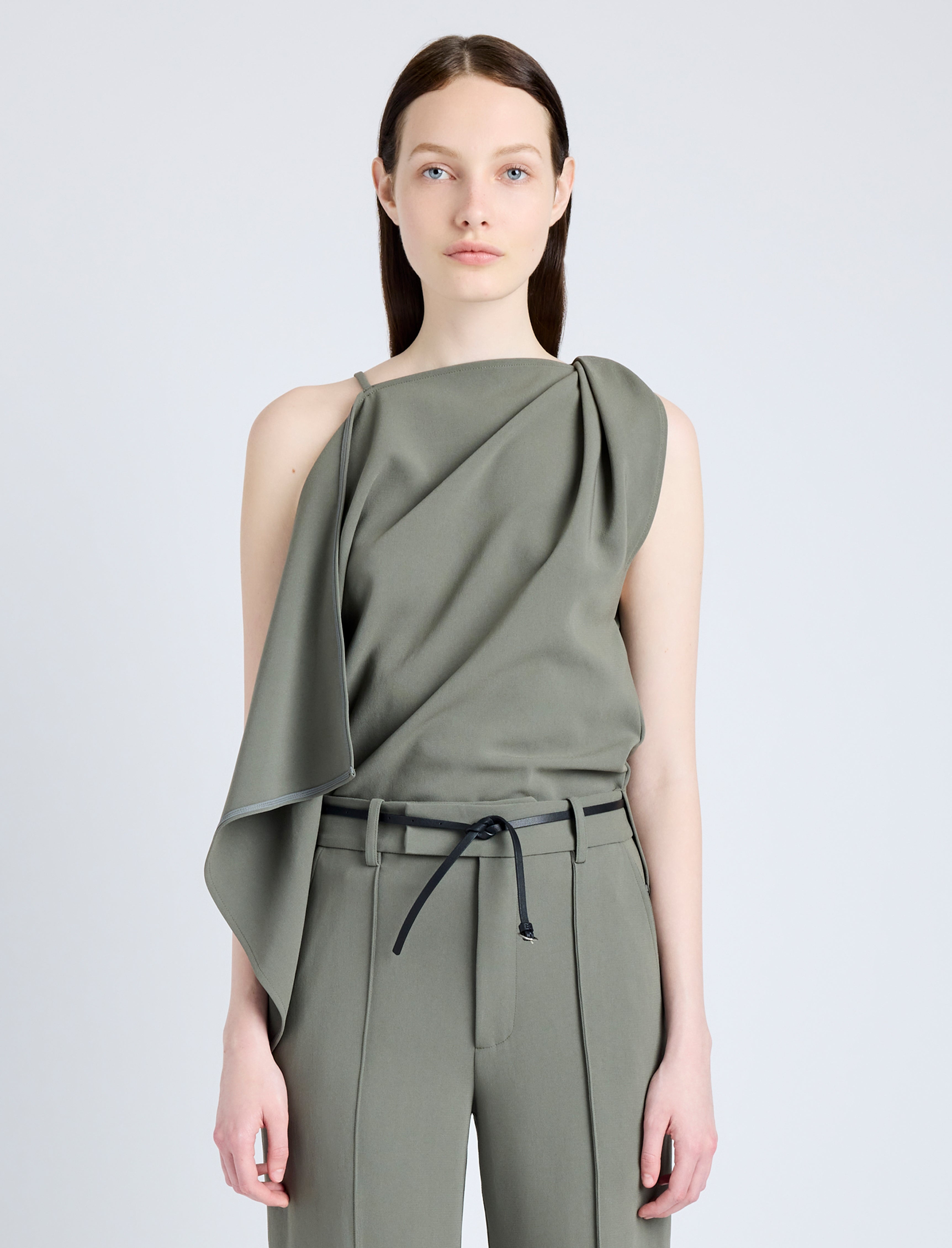 Alyssa Top in Matte Double Crepe - 2