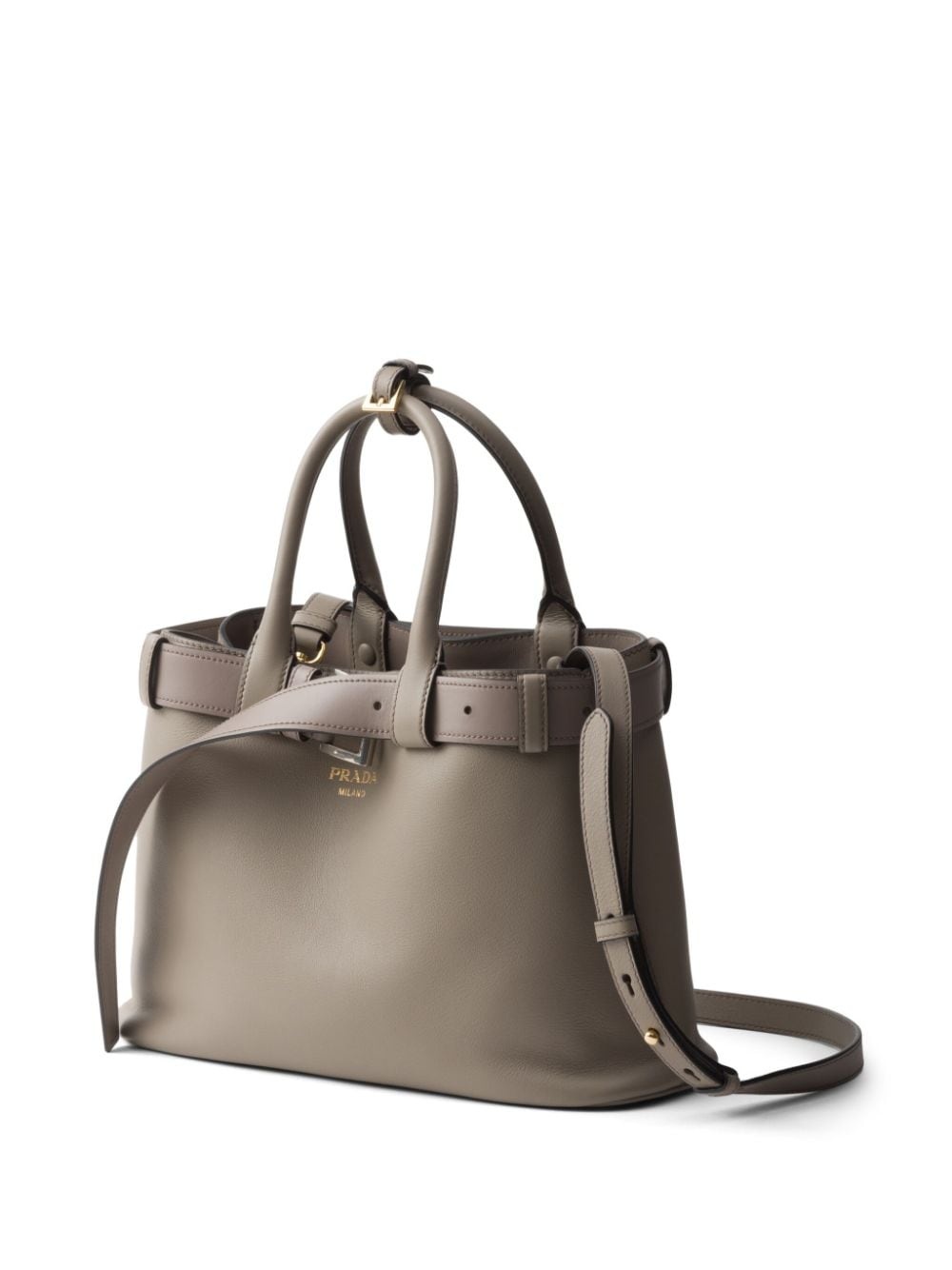 medium belted leather handbag - 3