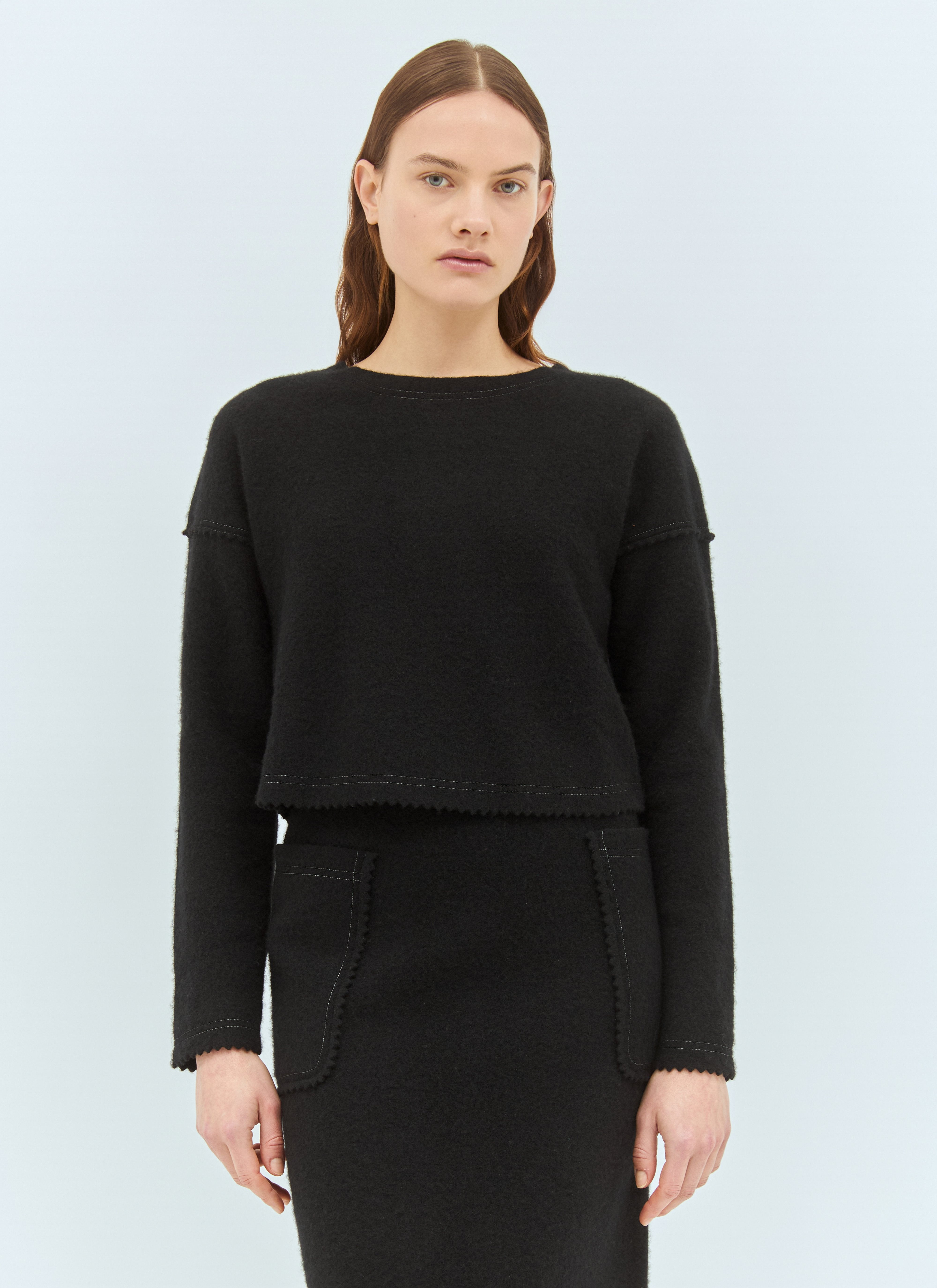 Max Mara Women Wool And Cashmere Cropped Sweater - 1