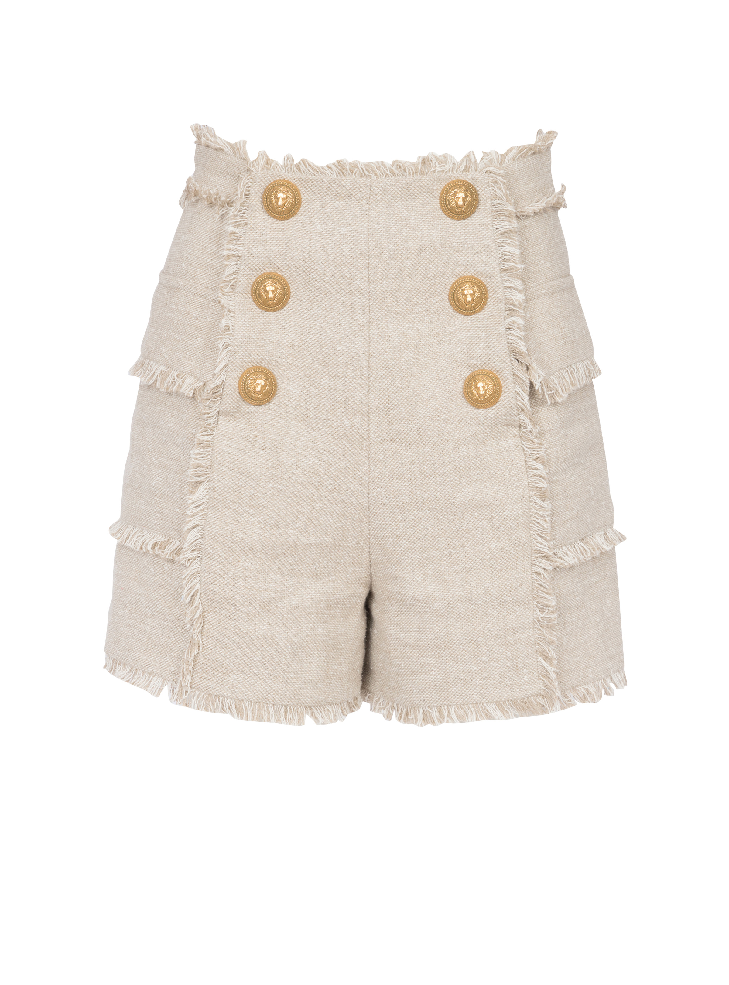 Fringed linen sailor shorts - 1
