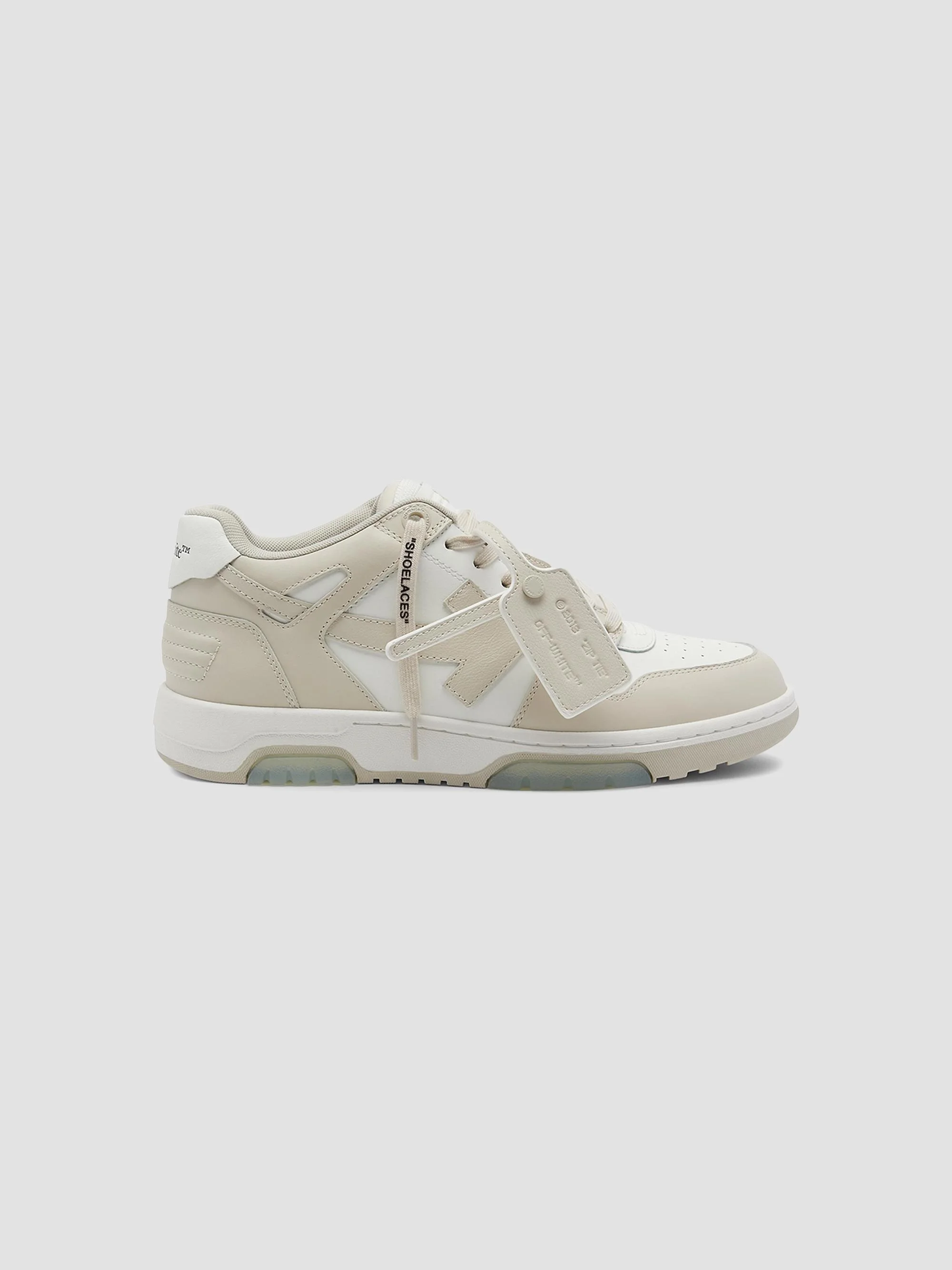 Women's Out Of Office Logo Low-Top Sneakers - White Brown - 1