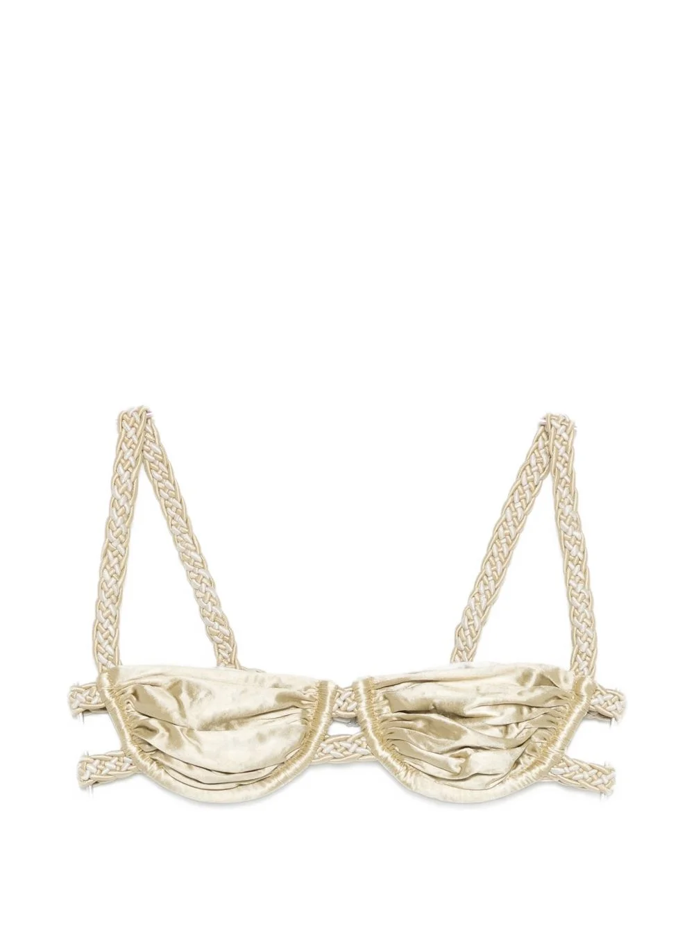 weave strap bikini top - 1