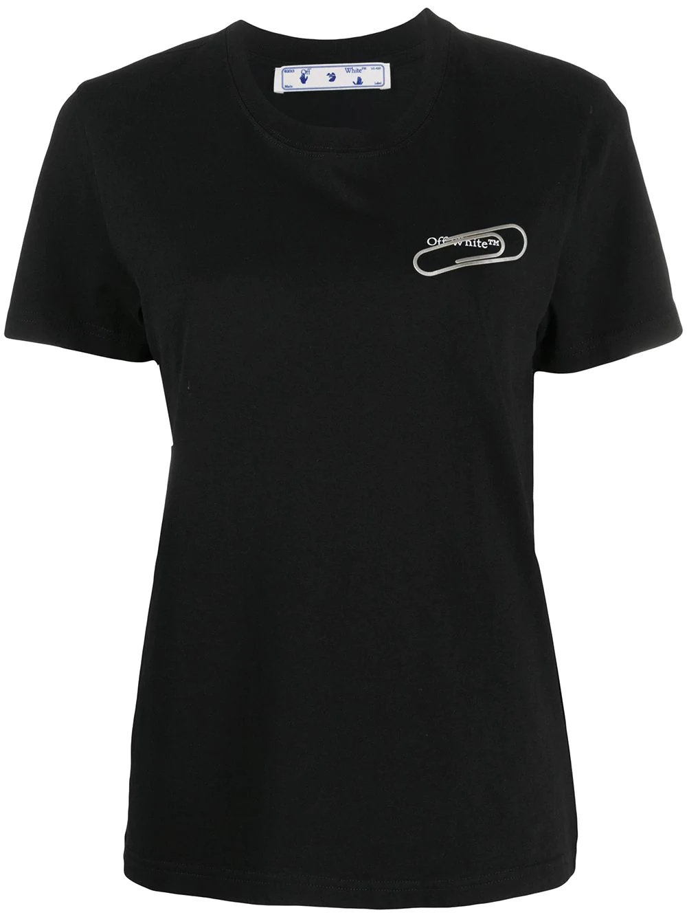 paperclip-print cotton T-shirt - 1