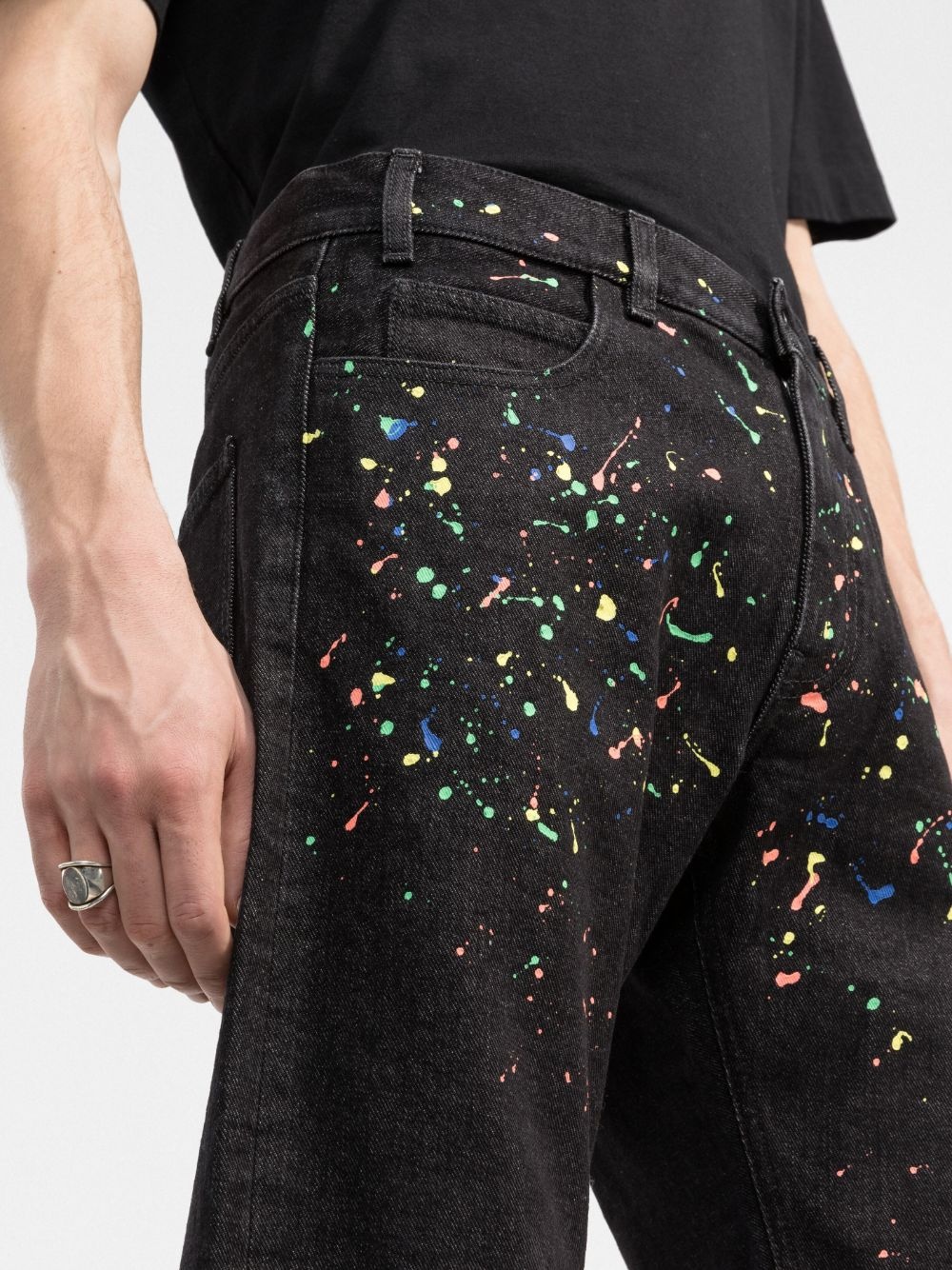 paint-splatter straight-leg jeans - 5