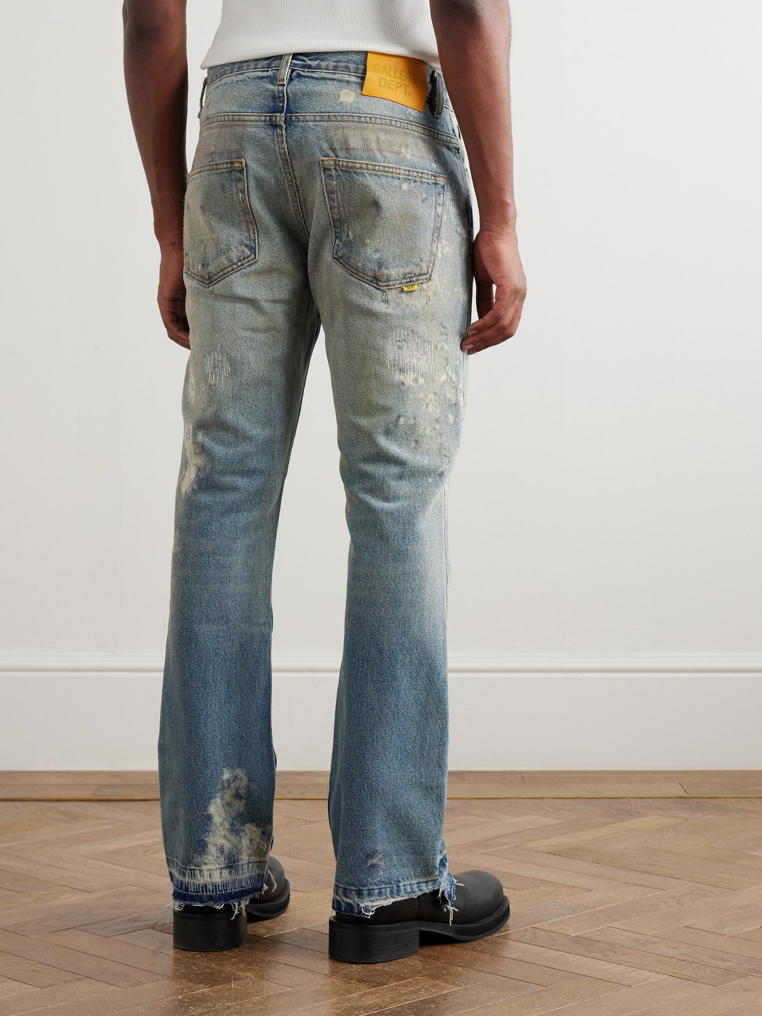 Greased 646 Straight-Leg Distressed Jeans Light denim - 4