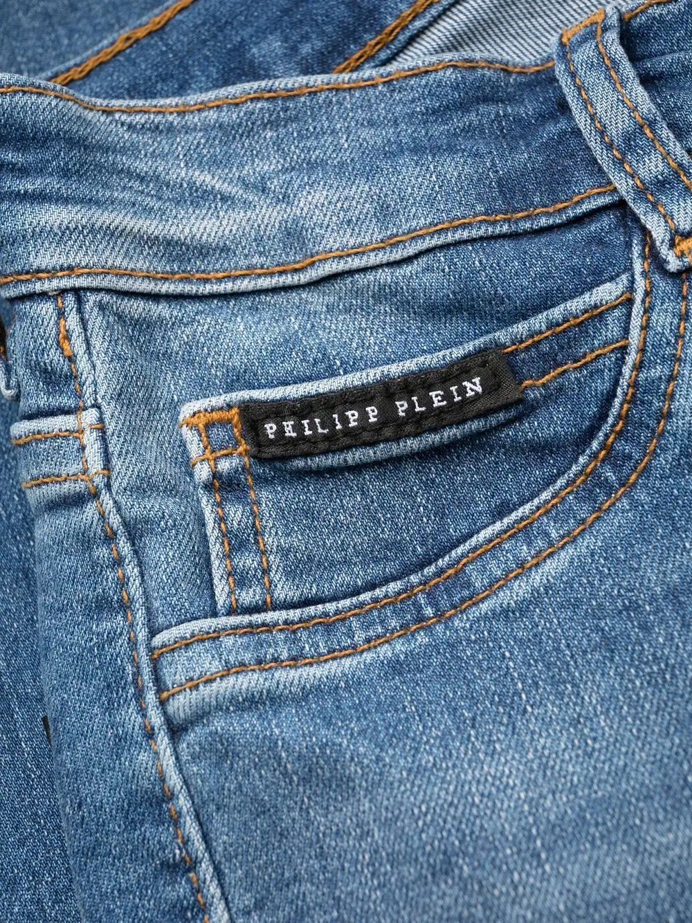 high-waisted biker jeans - 7