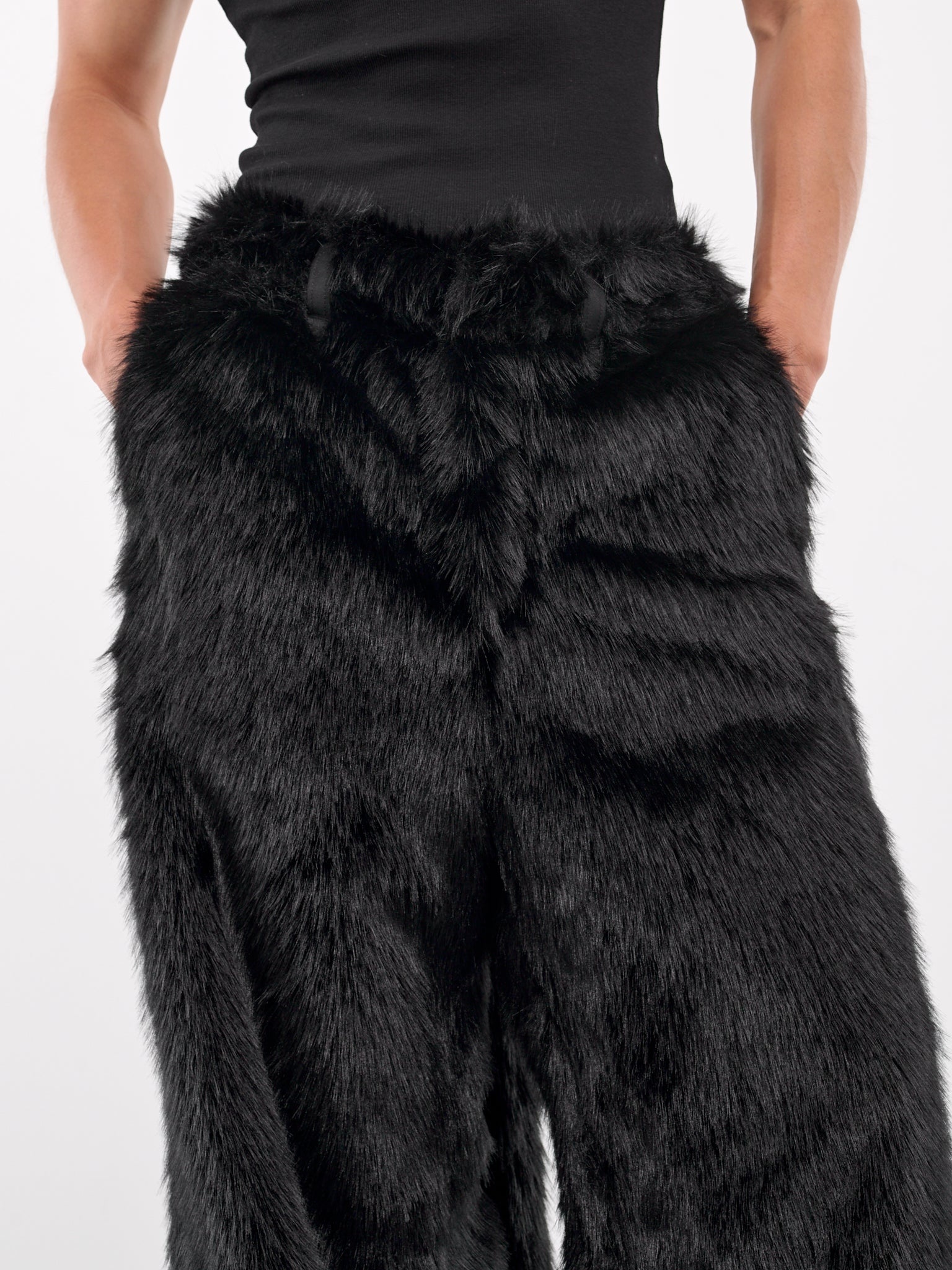 Faux Fur Trousers - 4