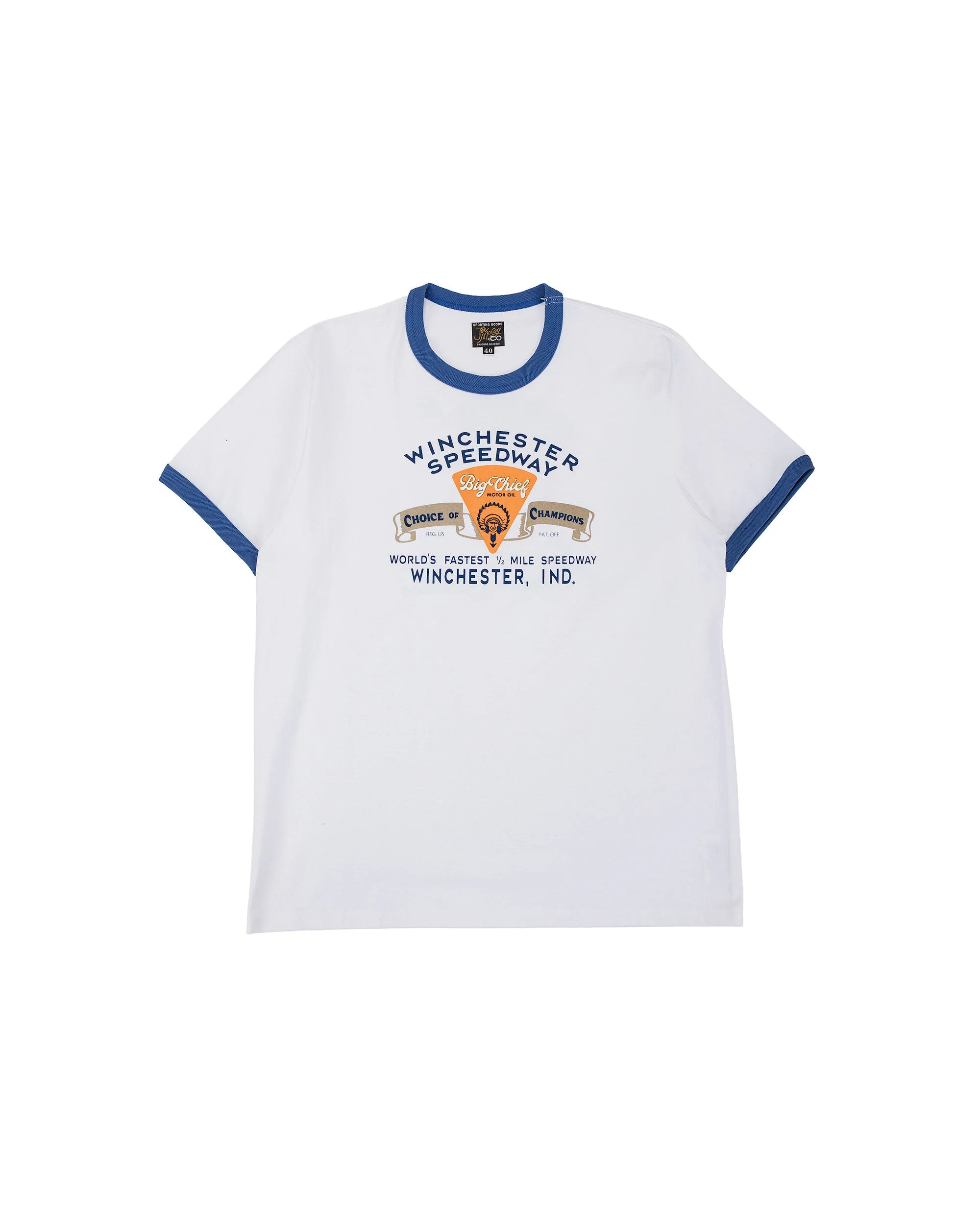 MC26027 Joe McCoy Tee / Big Chief White/Blue - 1