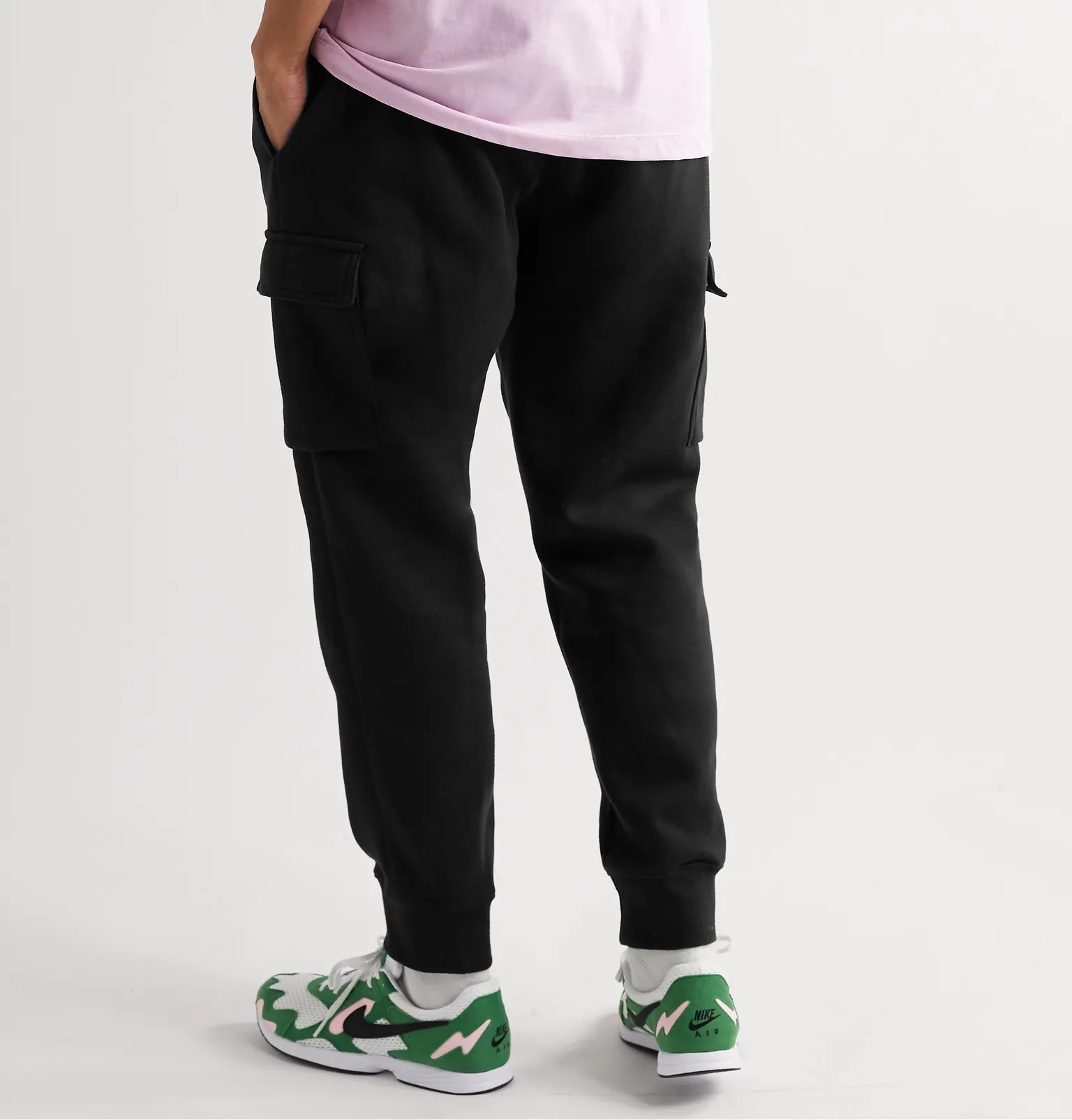 Sportswear Club Slim-Fit Tapered Fleece-Back Cotton-Blend Jersey Cargo Sweatpants - 4