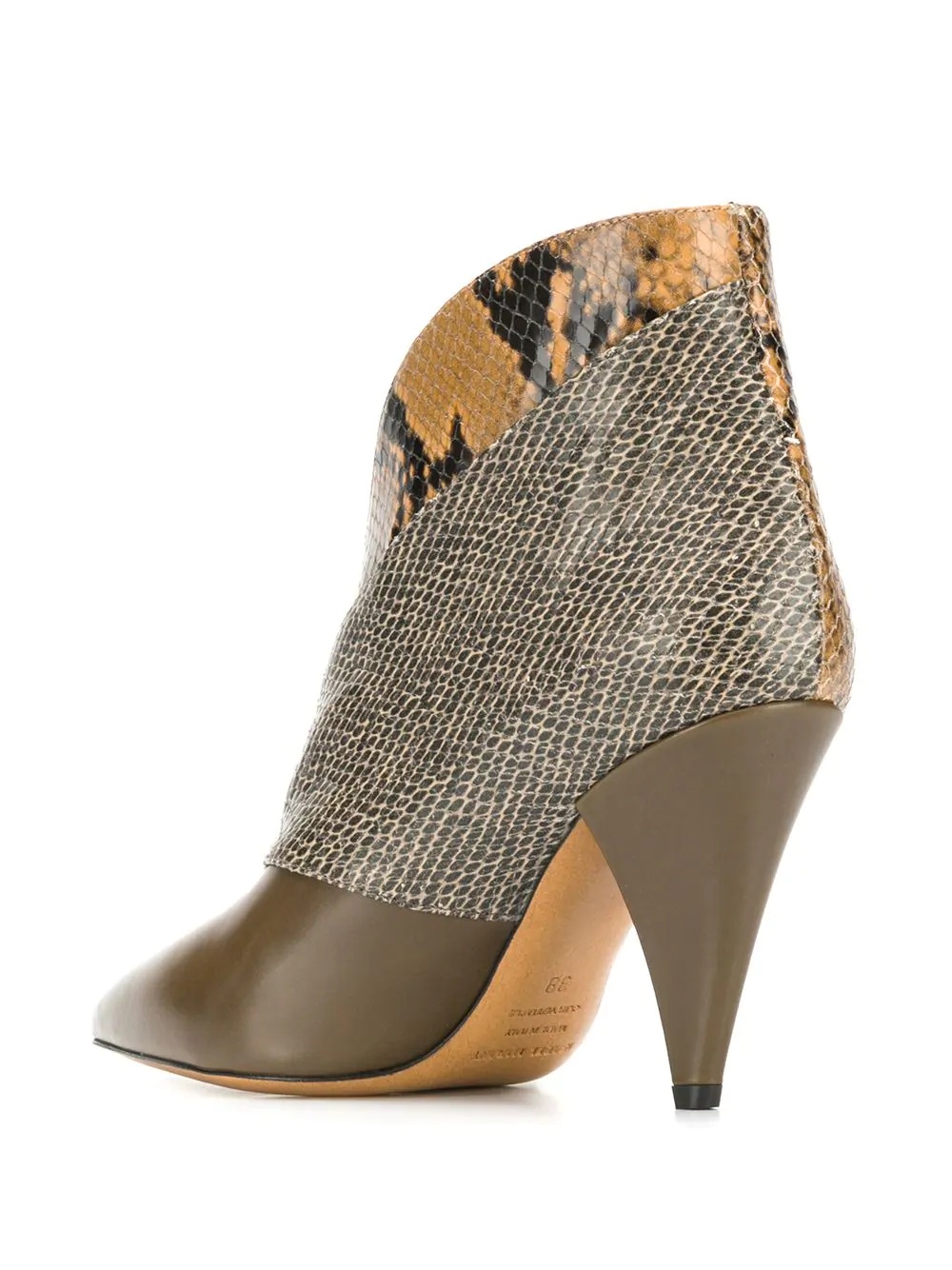 snakeskin-pattern boots - 3