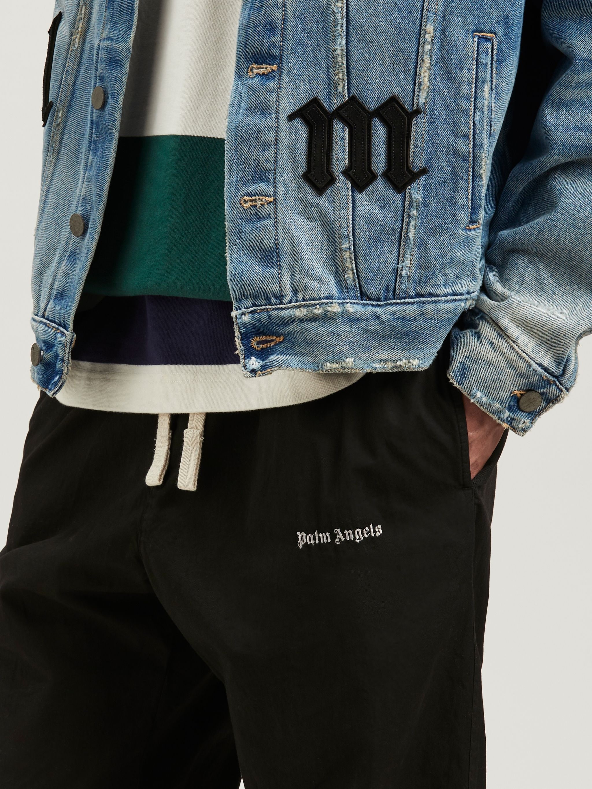 Oversize Logo Patches Denim Jacket - 6