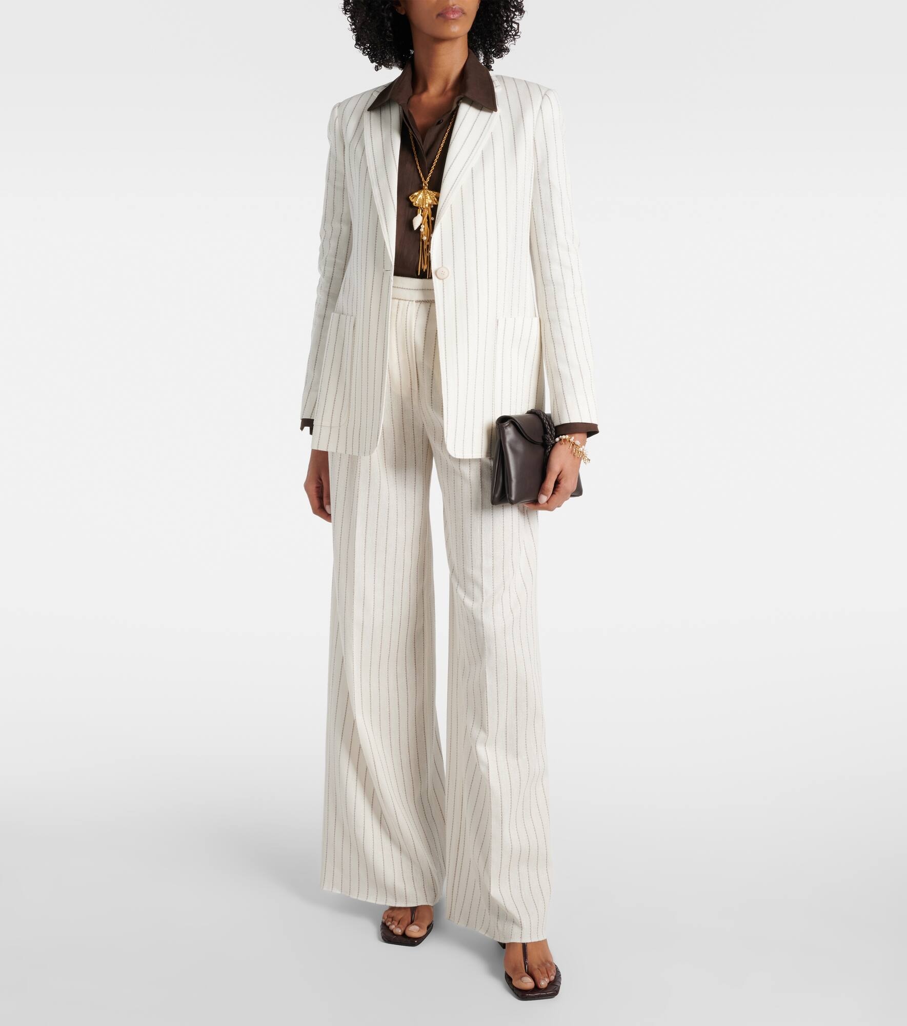 Jadi striped cotton and linen blazer - 2