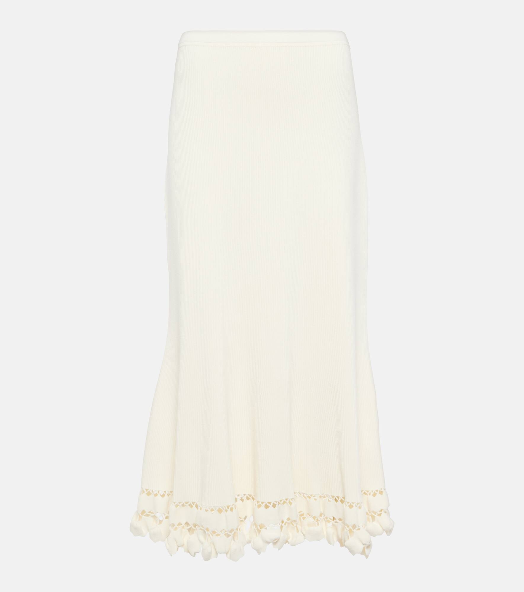 Ayla ribbed-knit maxi skirt - 1