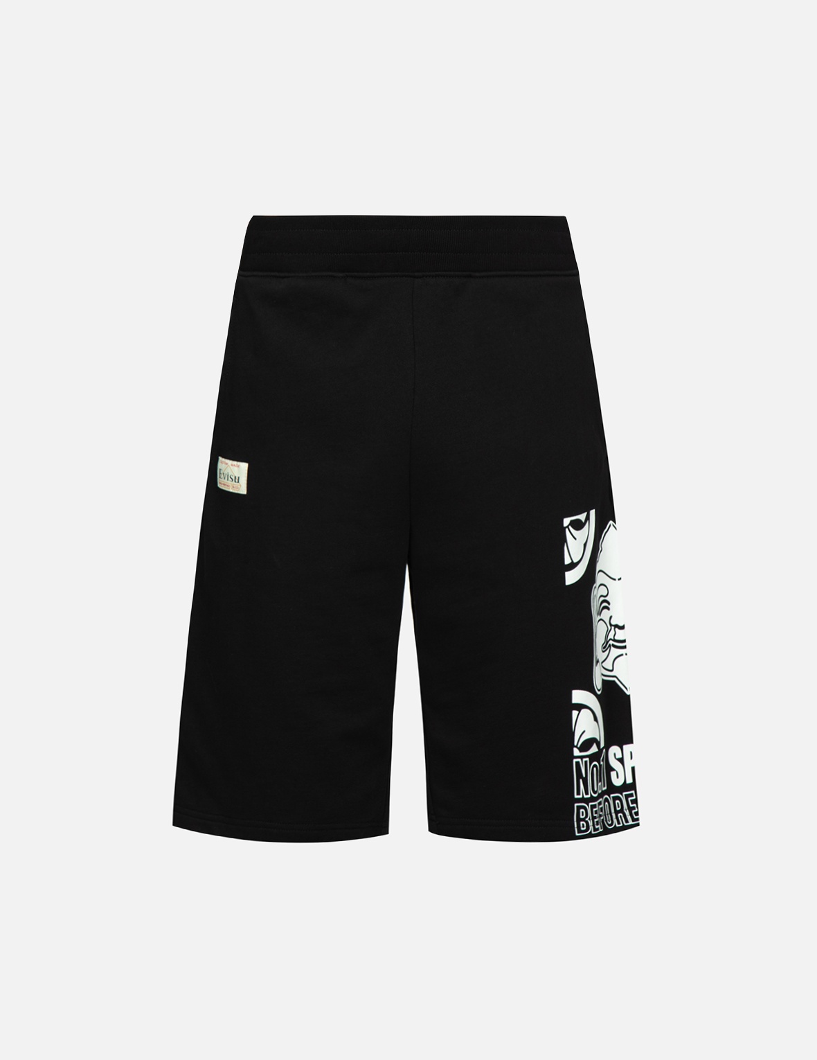 GODHEAD AND KAMON PRINT SWEAT SHORTS - 1