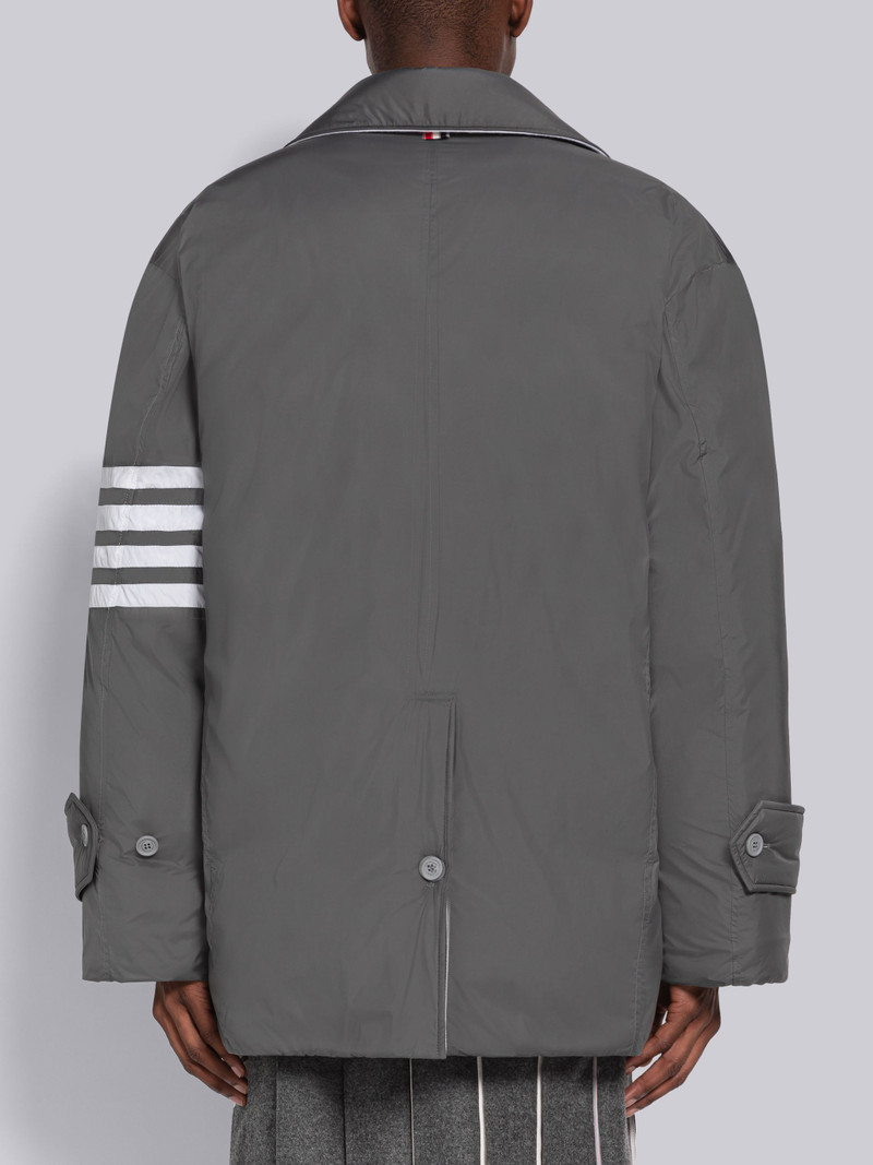 Thom Browne Ultra Light Nylon 4-Bar Down Filled Oversized Pea Coat outlook