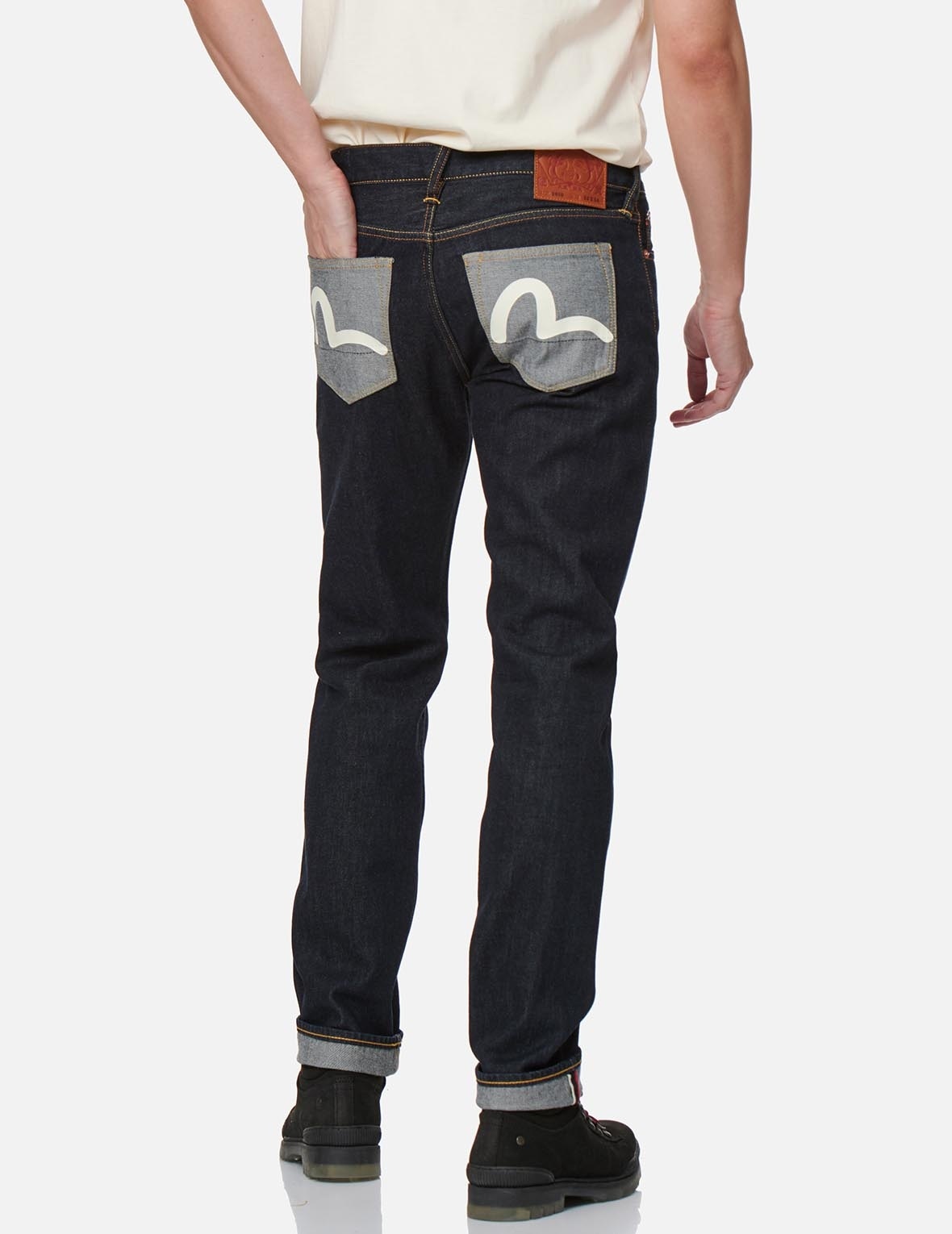 CONTRASTING BACK POCKETS SLIM FIT JEANS #2010 - 5