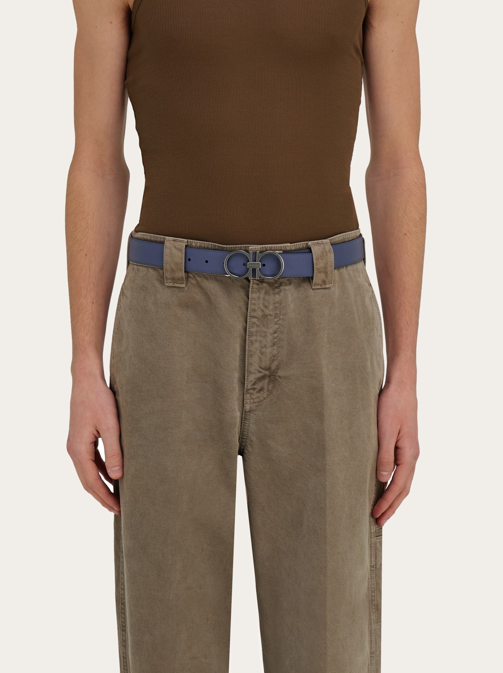Reversible and adjustable Gancini belt - 4