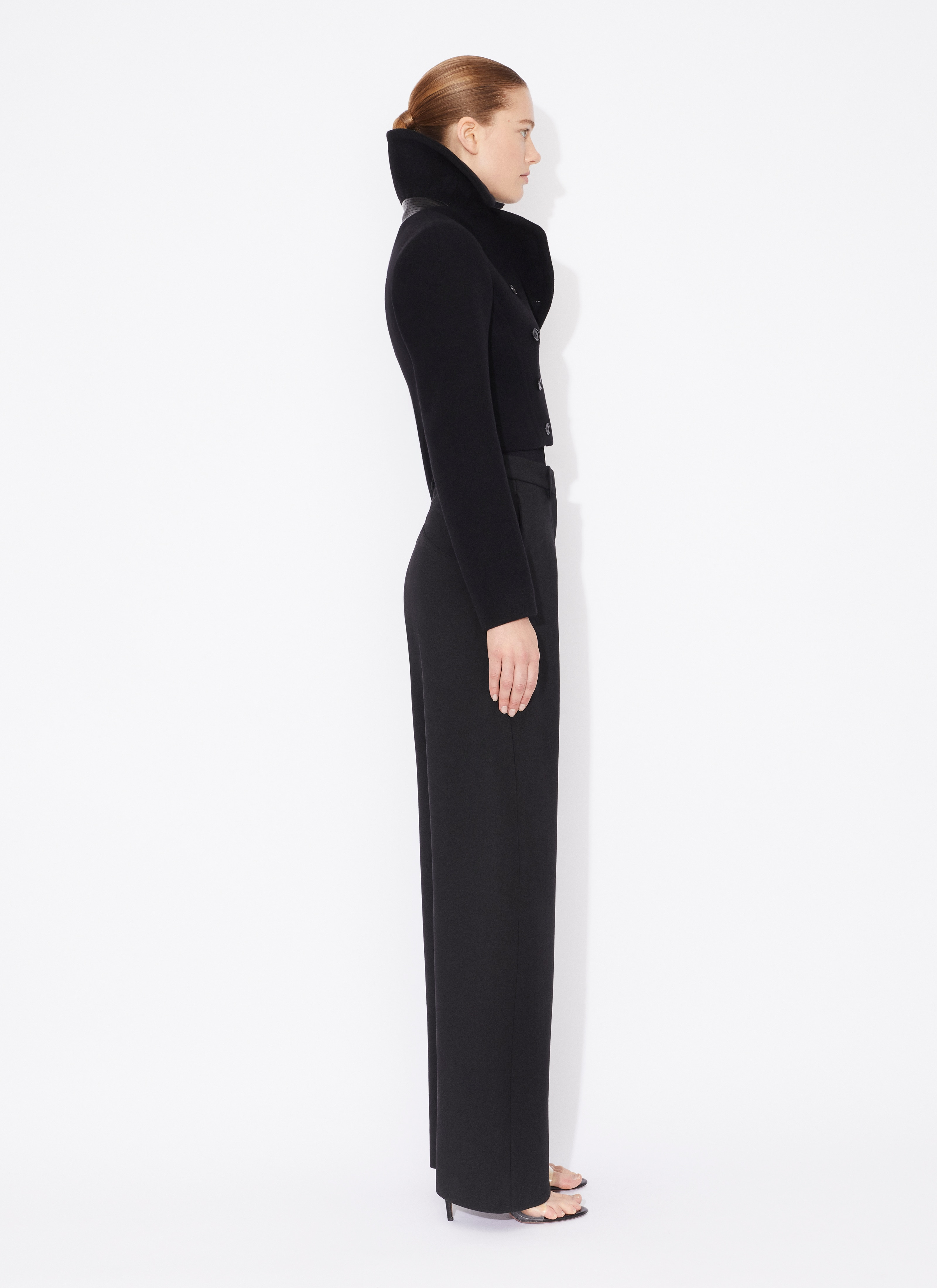ROUND JEANS IN WOOL GABARDINE - 5