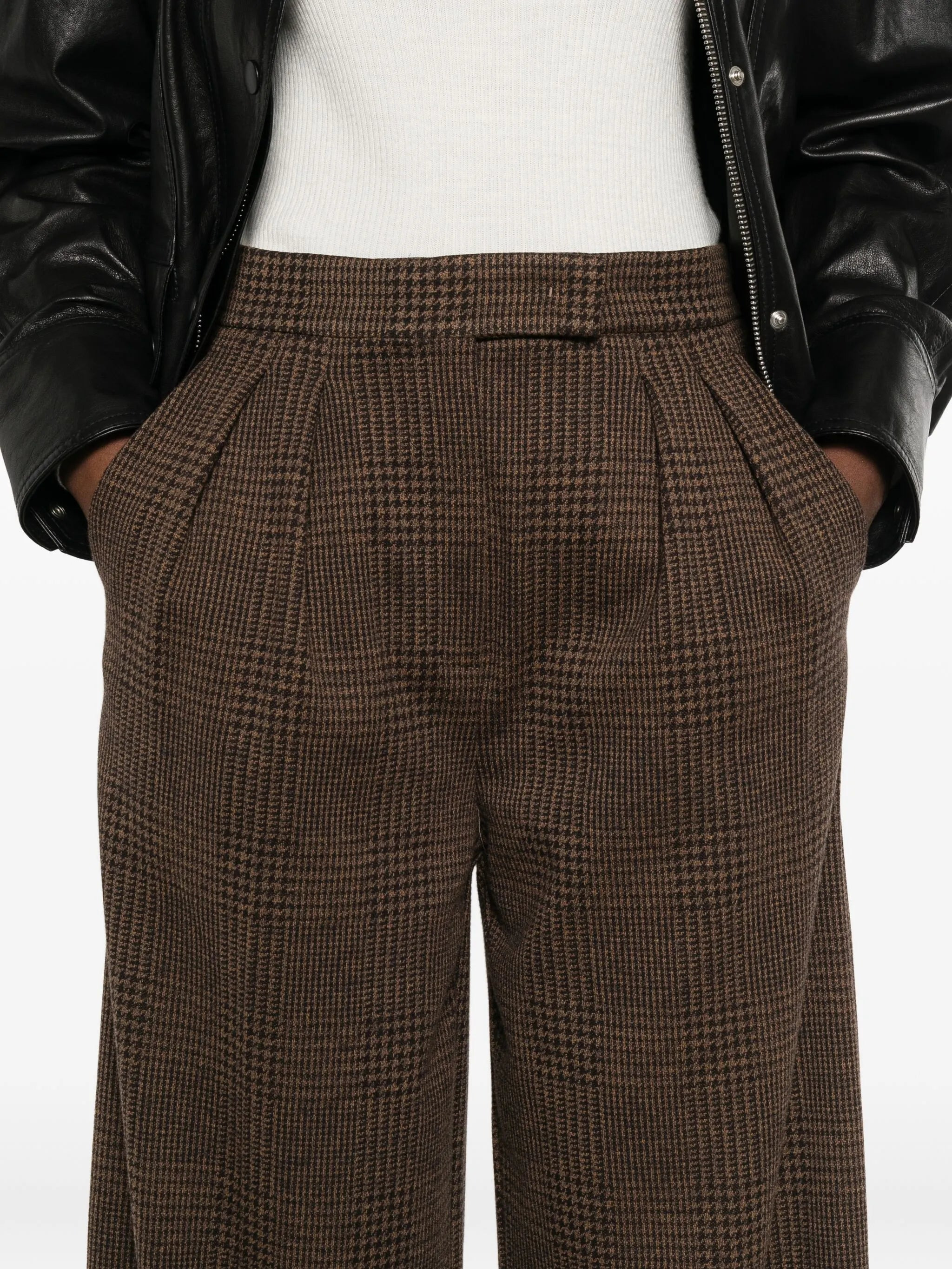 Max Mara Pleated-check Trousers - 4
