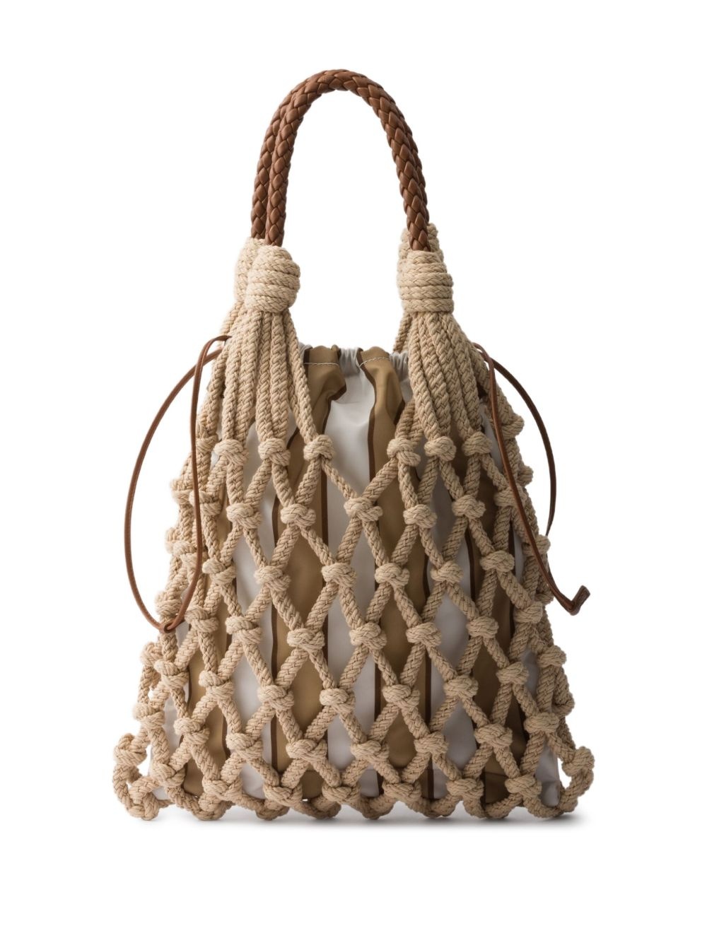 medium macramé tote bag - 4