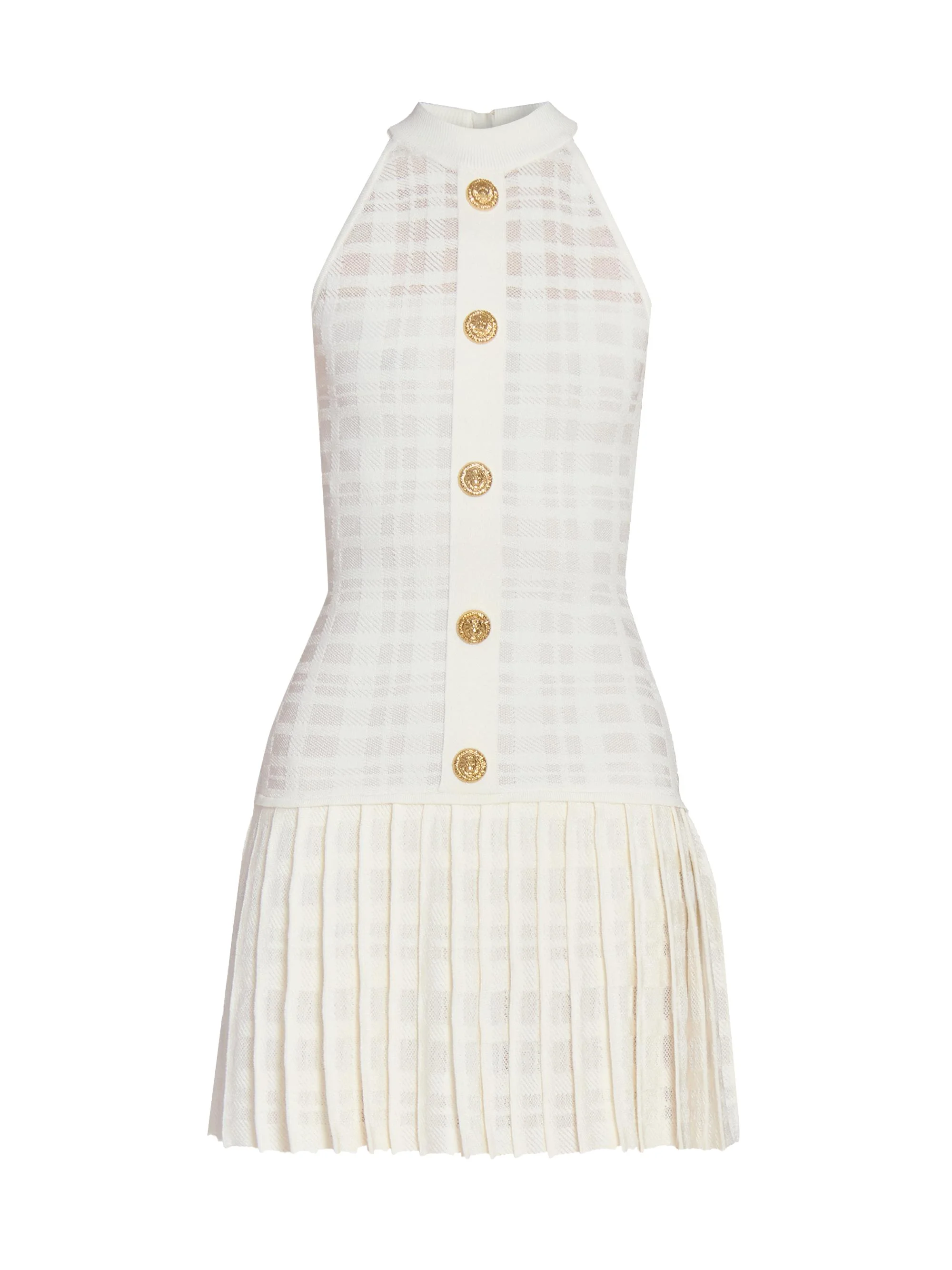 Women's Tartan Flared Minidress - Naturel - 1