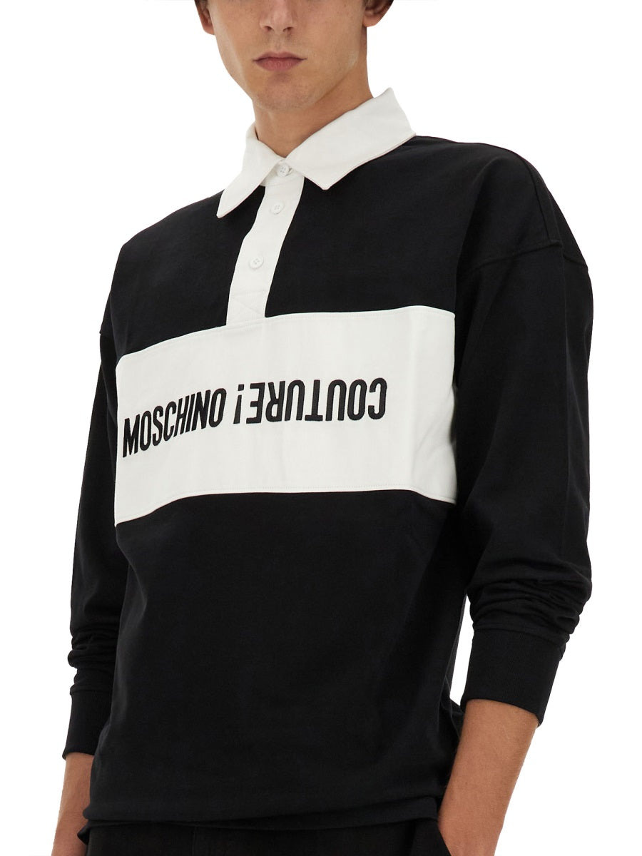Moschino Men Upsidedown Logo Polo Shirt - 4