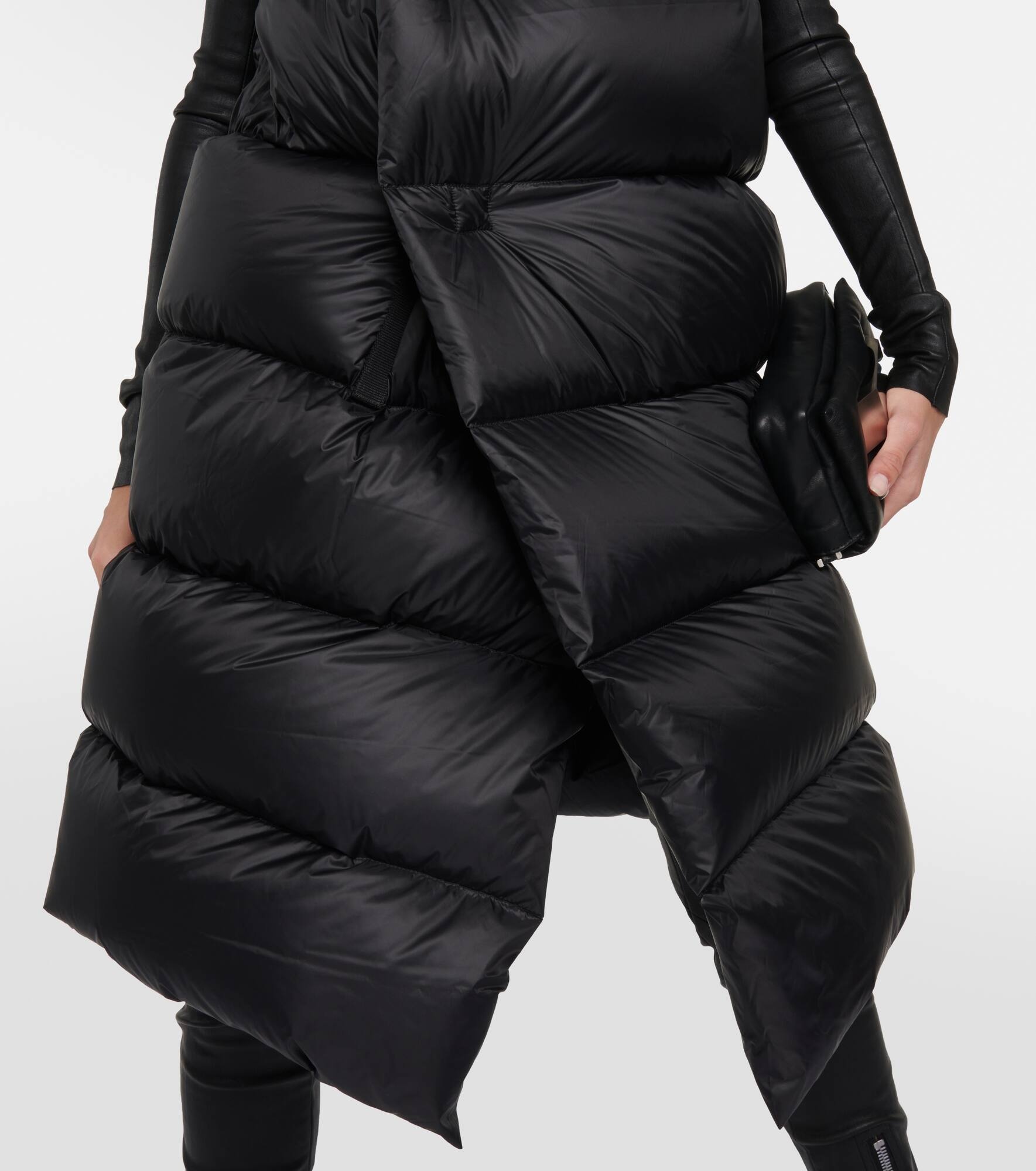 Down-paneled hooded coat - 5