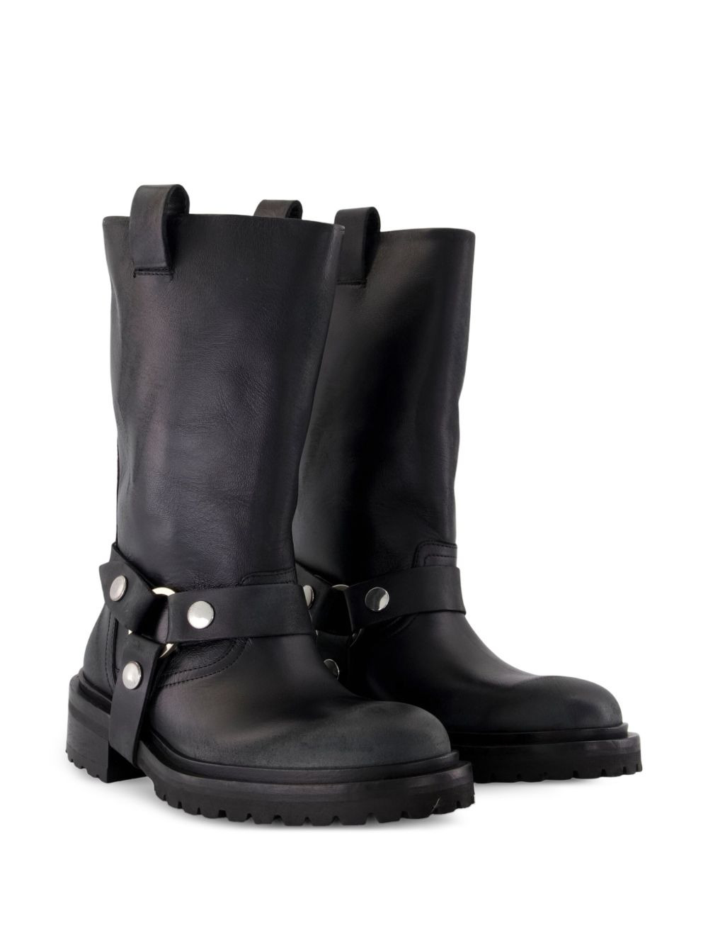 Kurt buckle-strap calfskin boots - 2