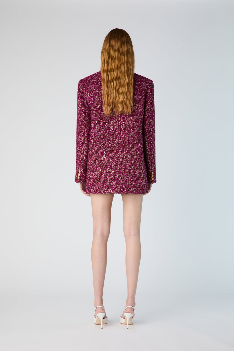 OVERSIZED SEQUIN TWEED JACKET - 4