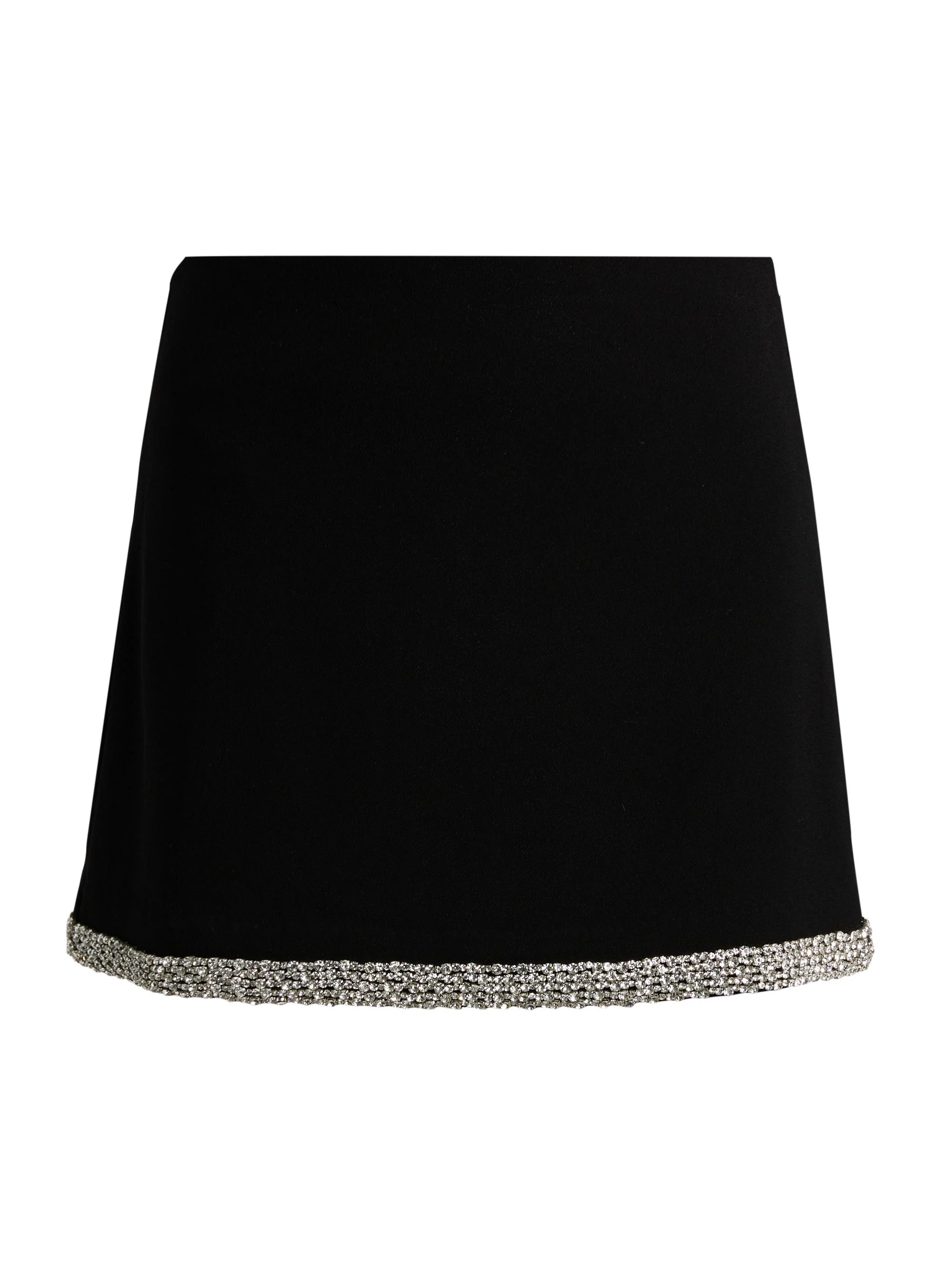 Women's Rubi Rhinestone-Embellished Hem Miniskirt - Black - 1