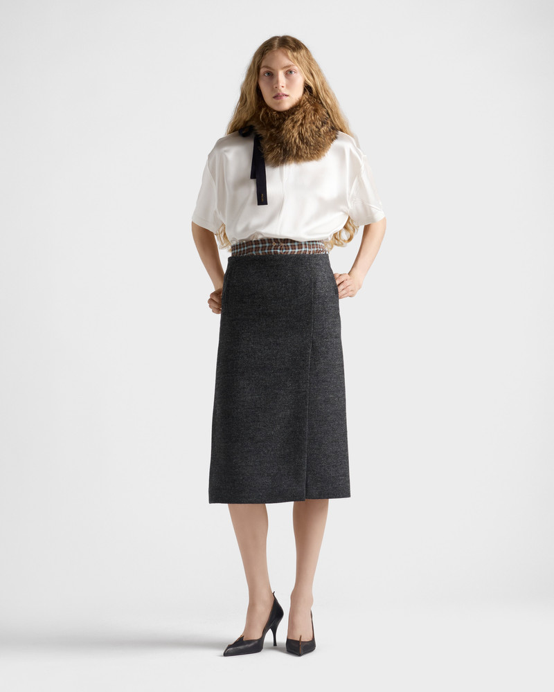 Prada Short-sleeved satin top outlook