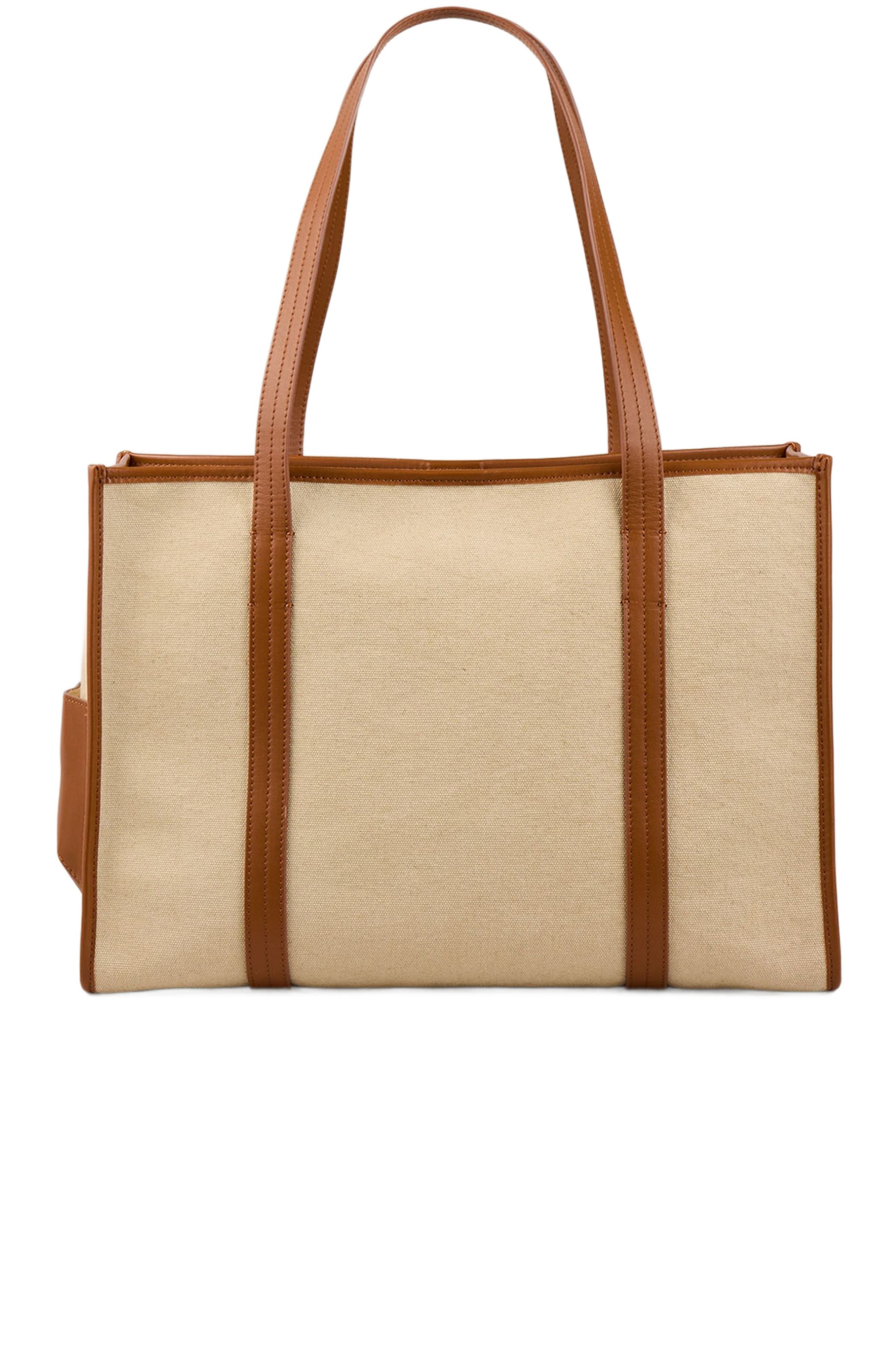 SANDRO Canvas shopping bag in Beige at Nordstrom - 4