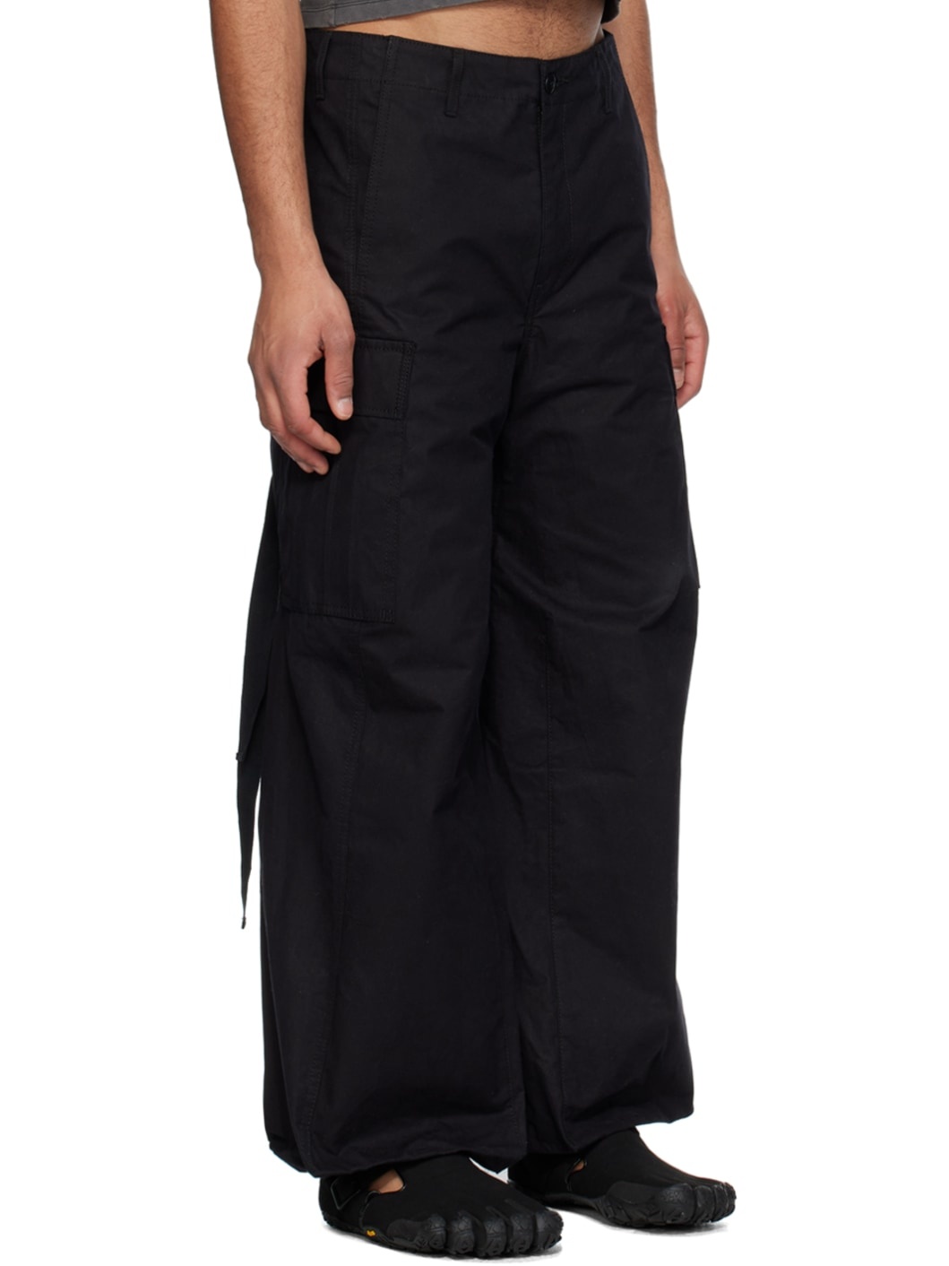 Black Robot Legs Cargo Pants - 2