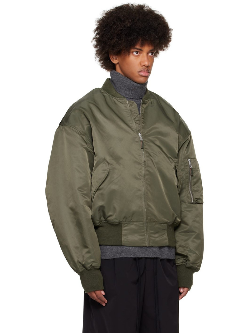 Khaki Broad Bomber Jacket 2