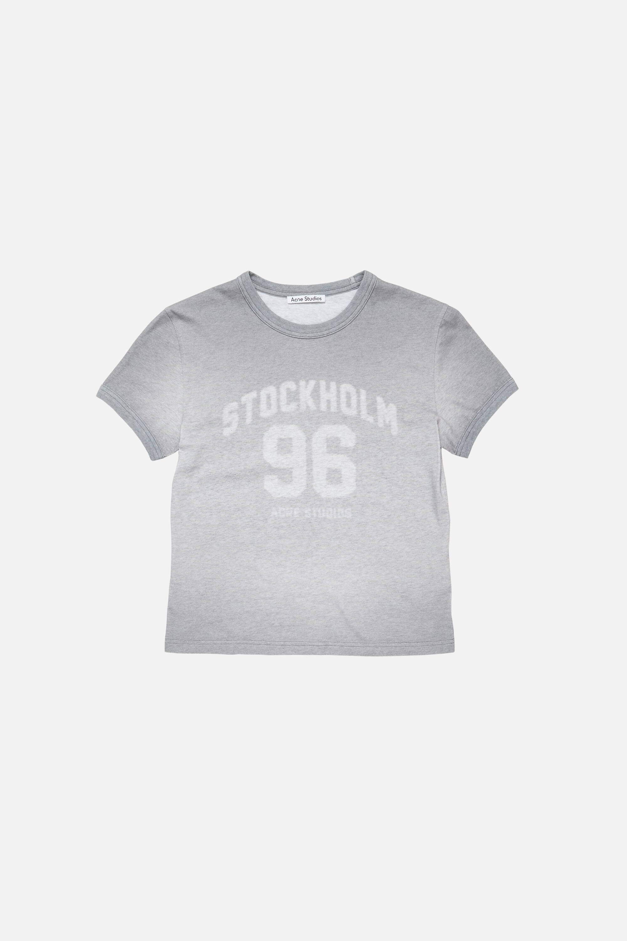 Sprayed vintage logo t-shirt - Grey Melange - 6
