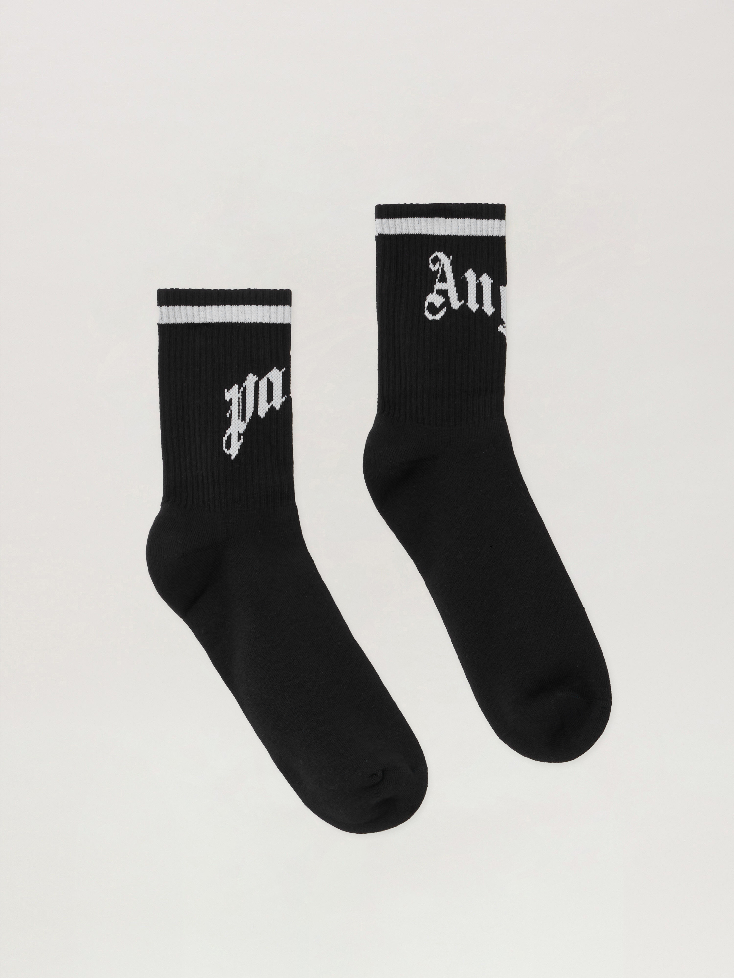 Curved Logo Track Socks - 1
