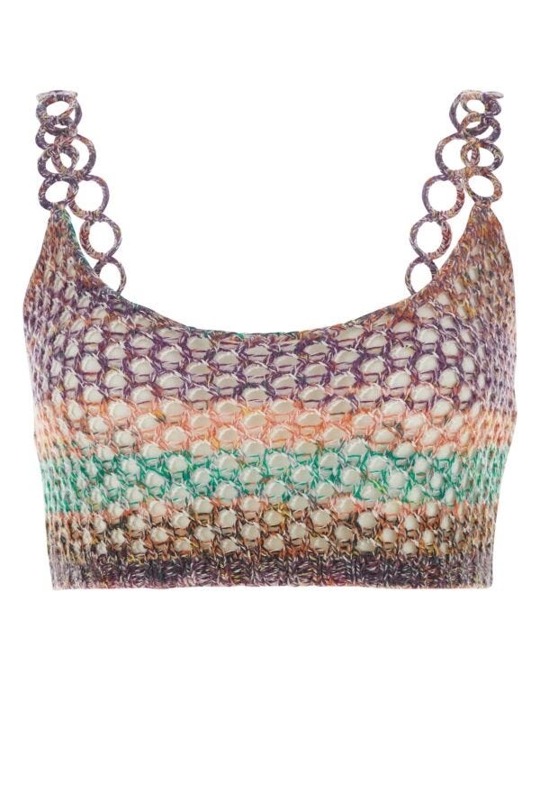 Chloe Woman Multicolor Crochet Top - 1