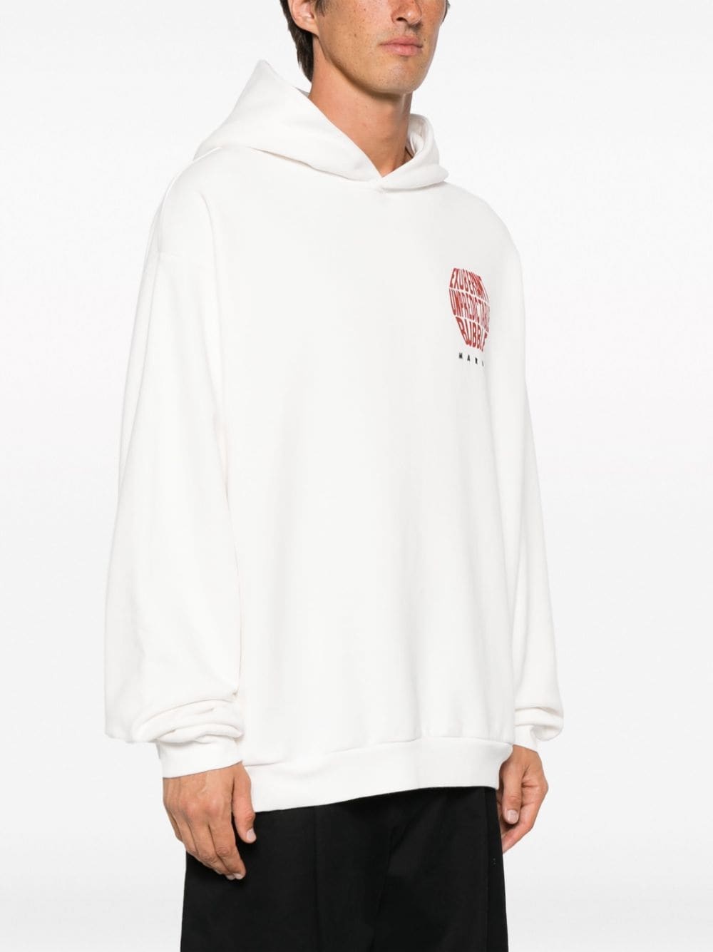 graphic-print cotton hoodie - 4