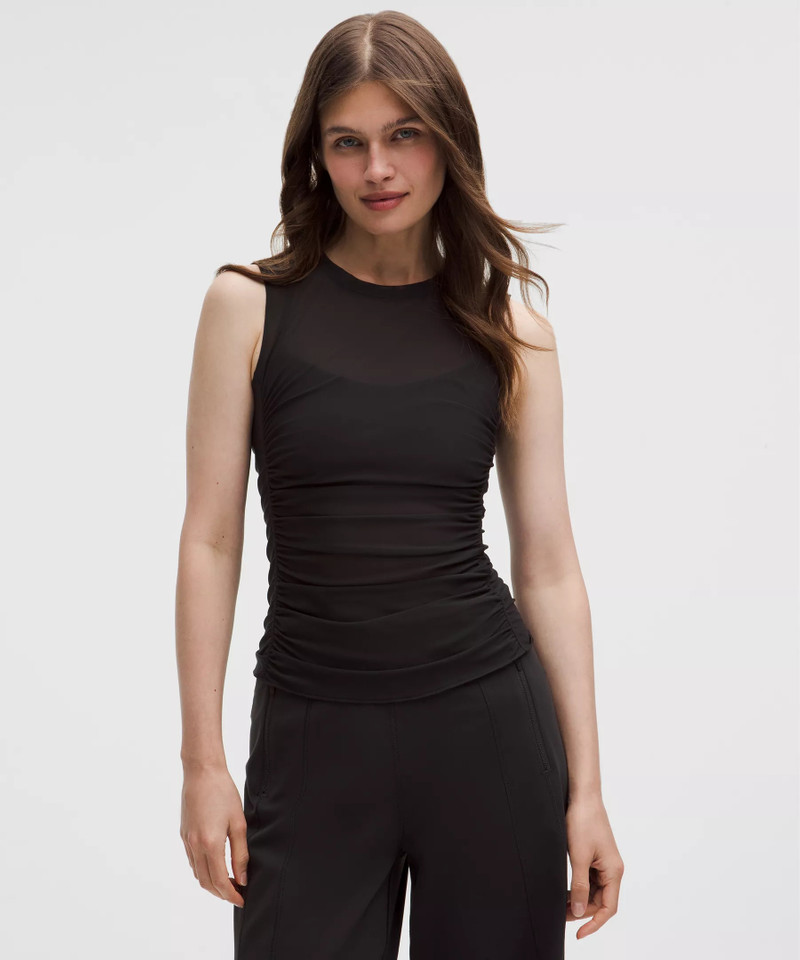 Mesh Ruched Tank Top 1
