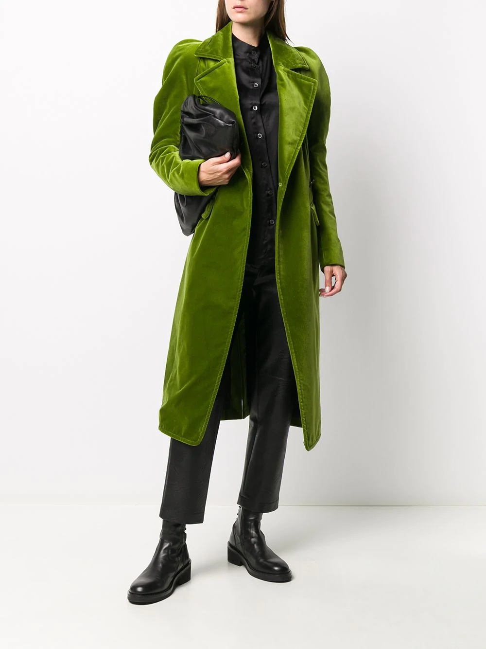 puff-sleeve tailored coat - 2